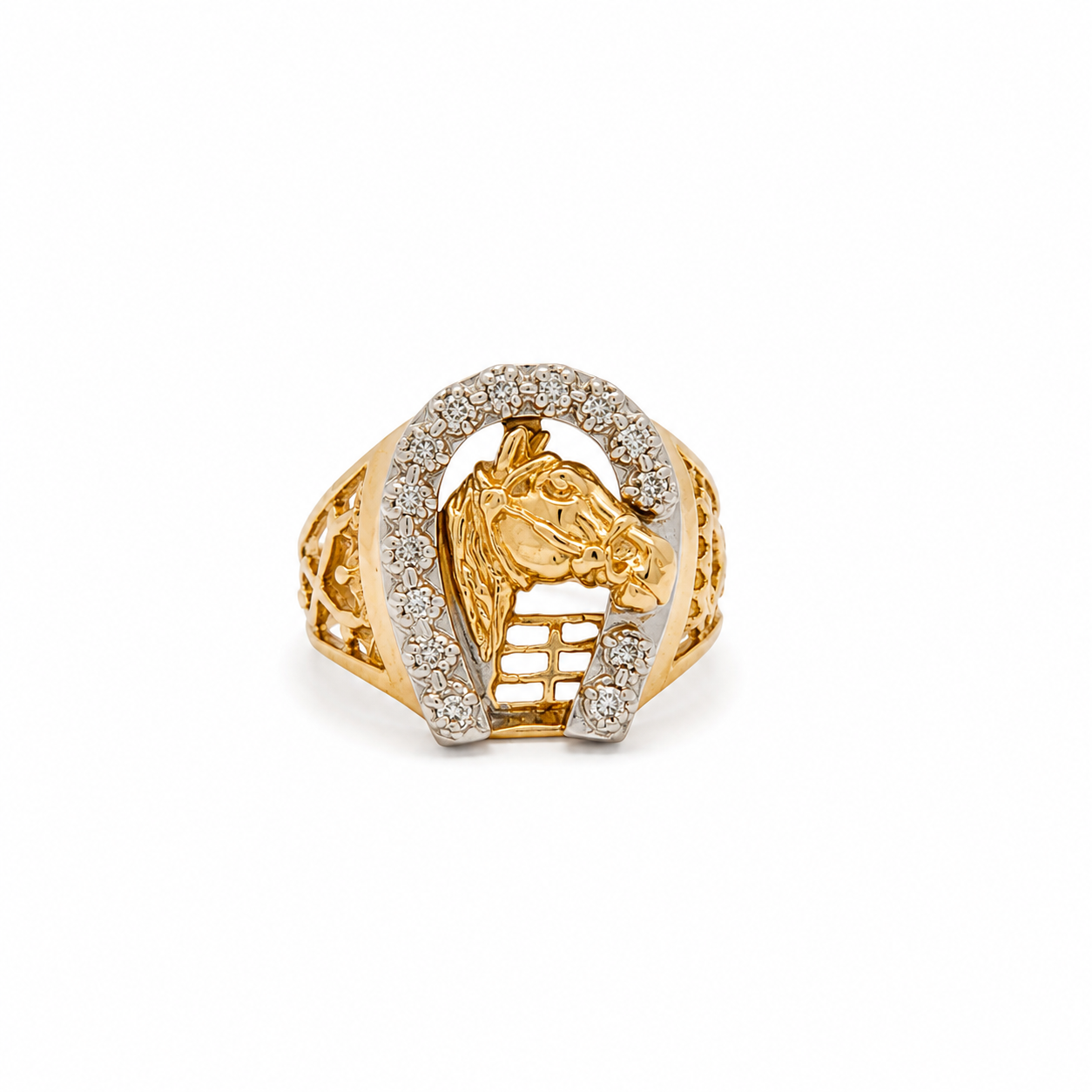 Horse ring on a white background