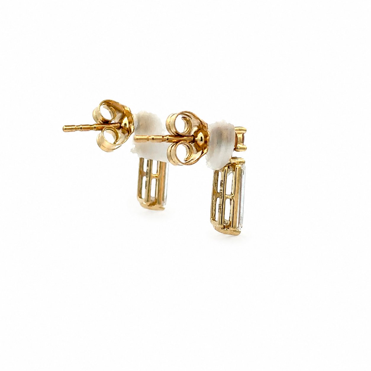 earrings on a white background