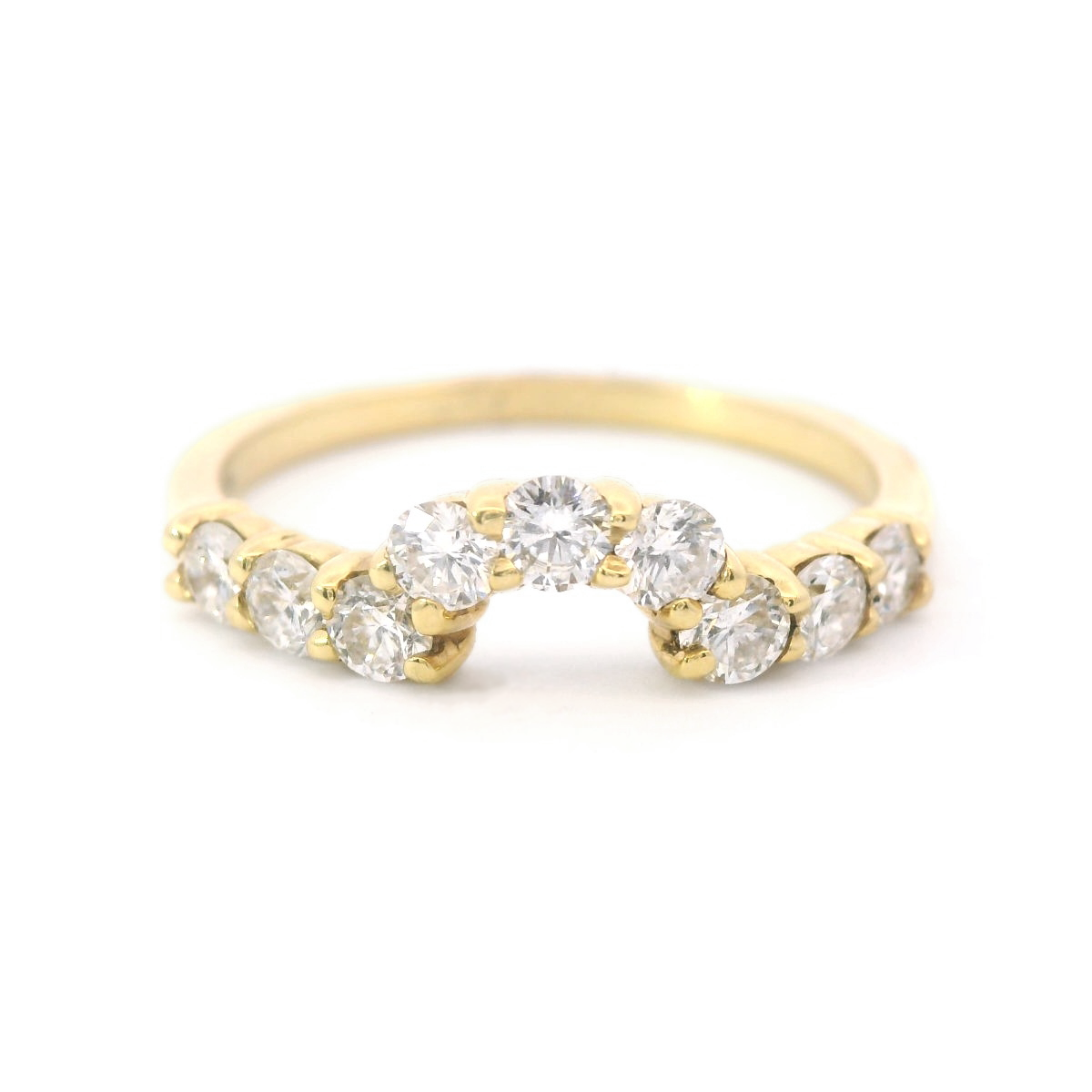 18K Yellow Gold 1/2CT. Lab-Grown Diamond Contoured Wedding Band
