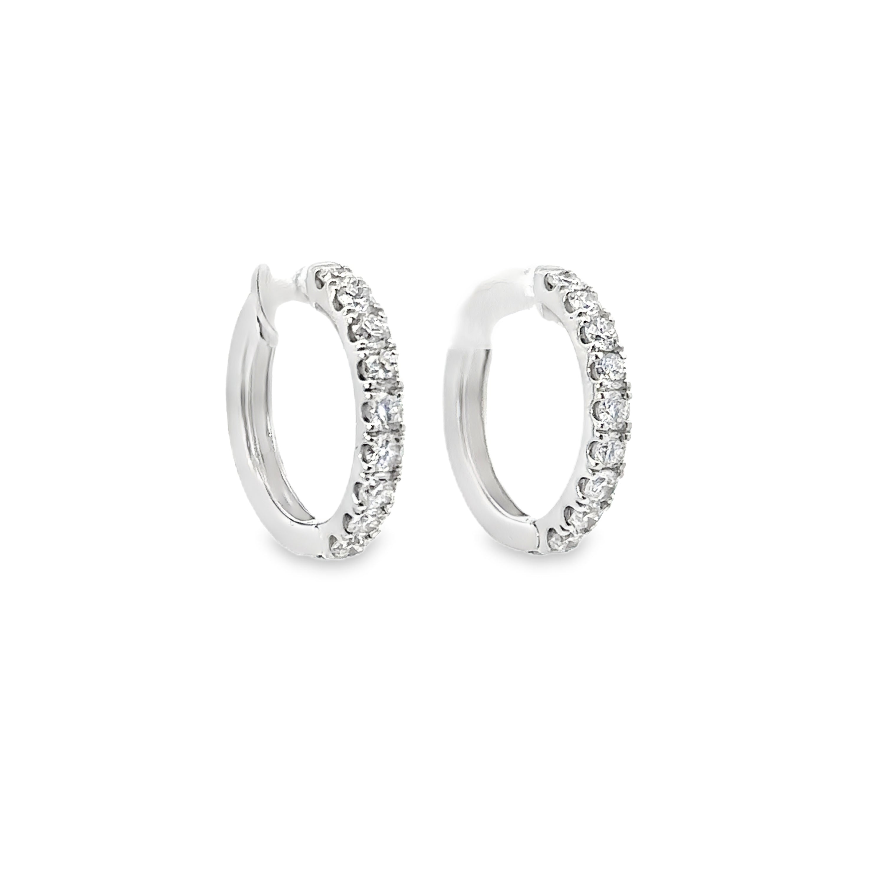 Black Friday 2025 Doorbusters! Sterling Silver 1CTW. Lab-Grown Diamond Hoop Earrings