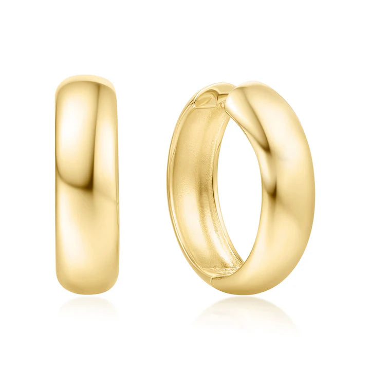 Ania Haie-Gold Plated Chubby Large Huggie Hoop Earrings