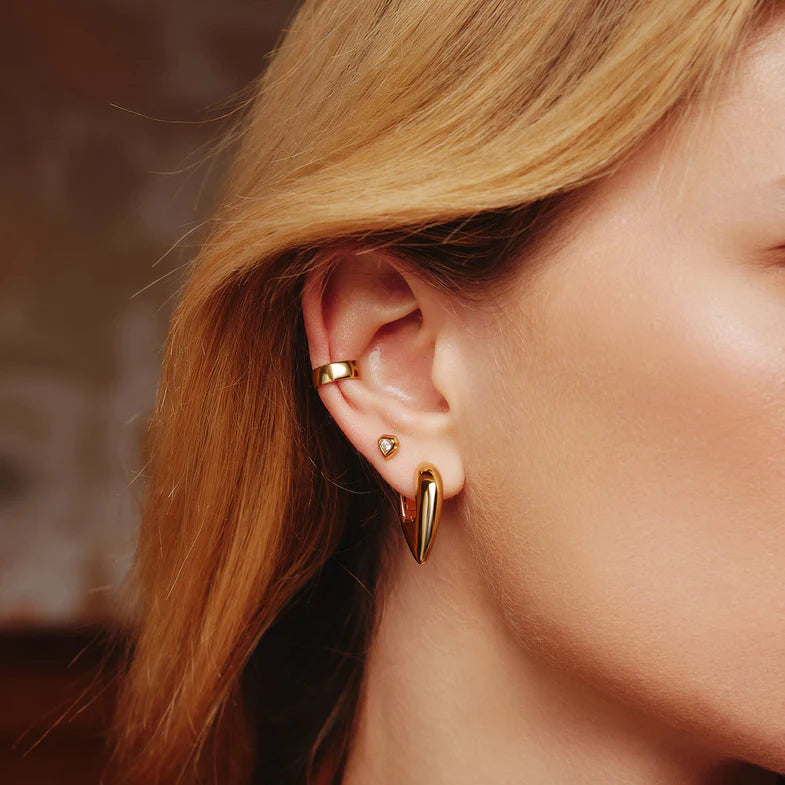 Ania Haie 14K Gold Plated Sterling Silver Shield Stud Earrings