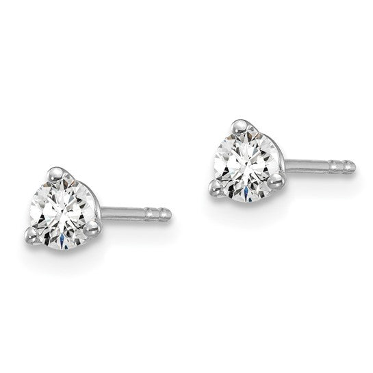 14K White Gold 1/3CTW. Natural Diamond Stud Earrings