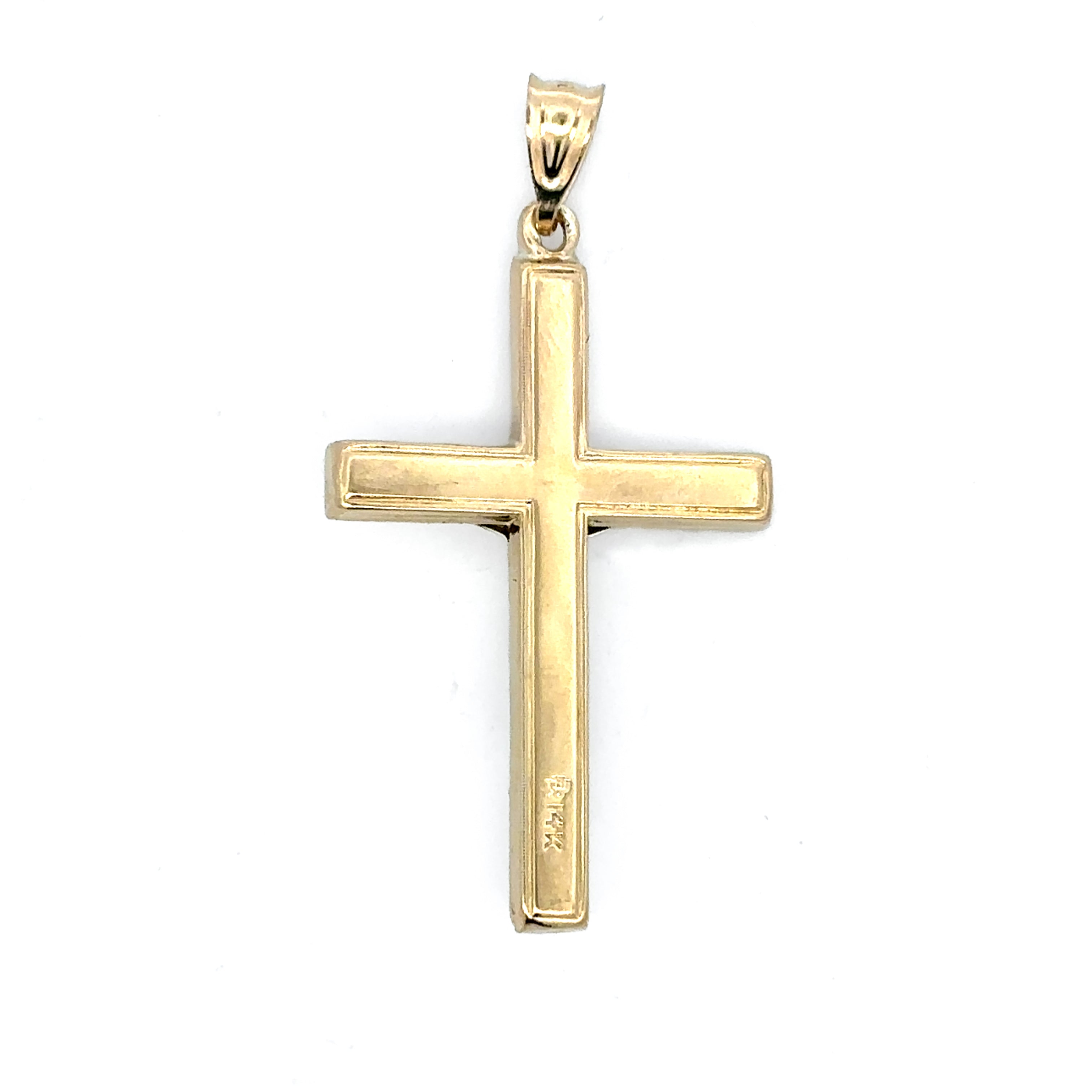 Estate Collection: 14K Yellow Gold Hollow Crucifix Pendant without Chain