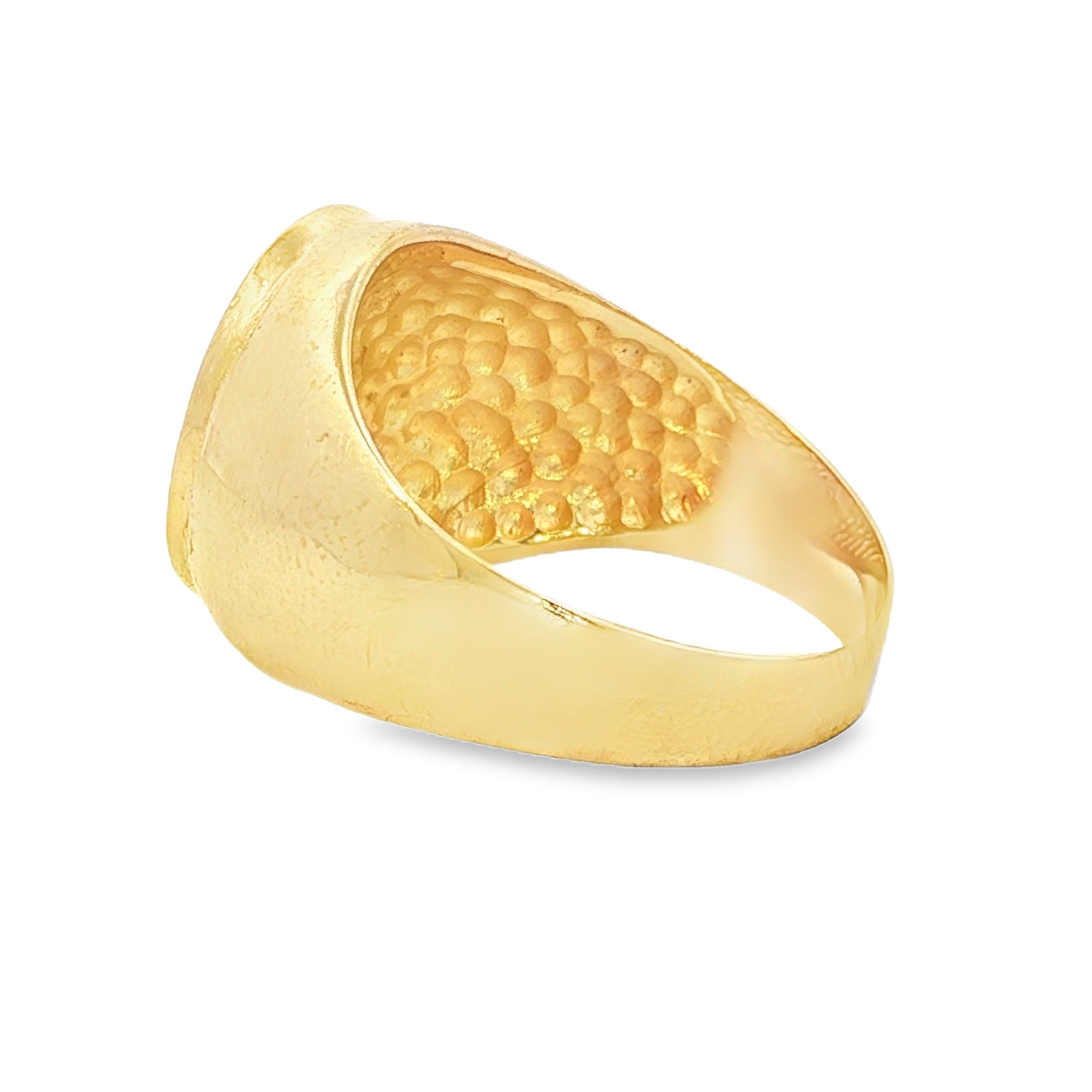Estate Collection: 14K Yellow Gold Dollar Sign Signet Ring