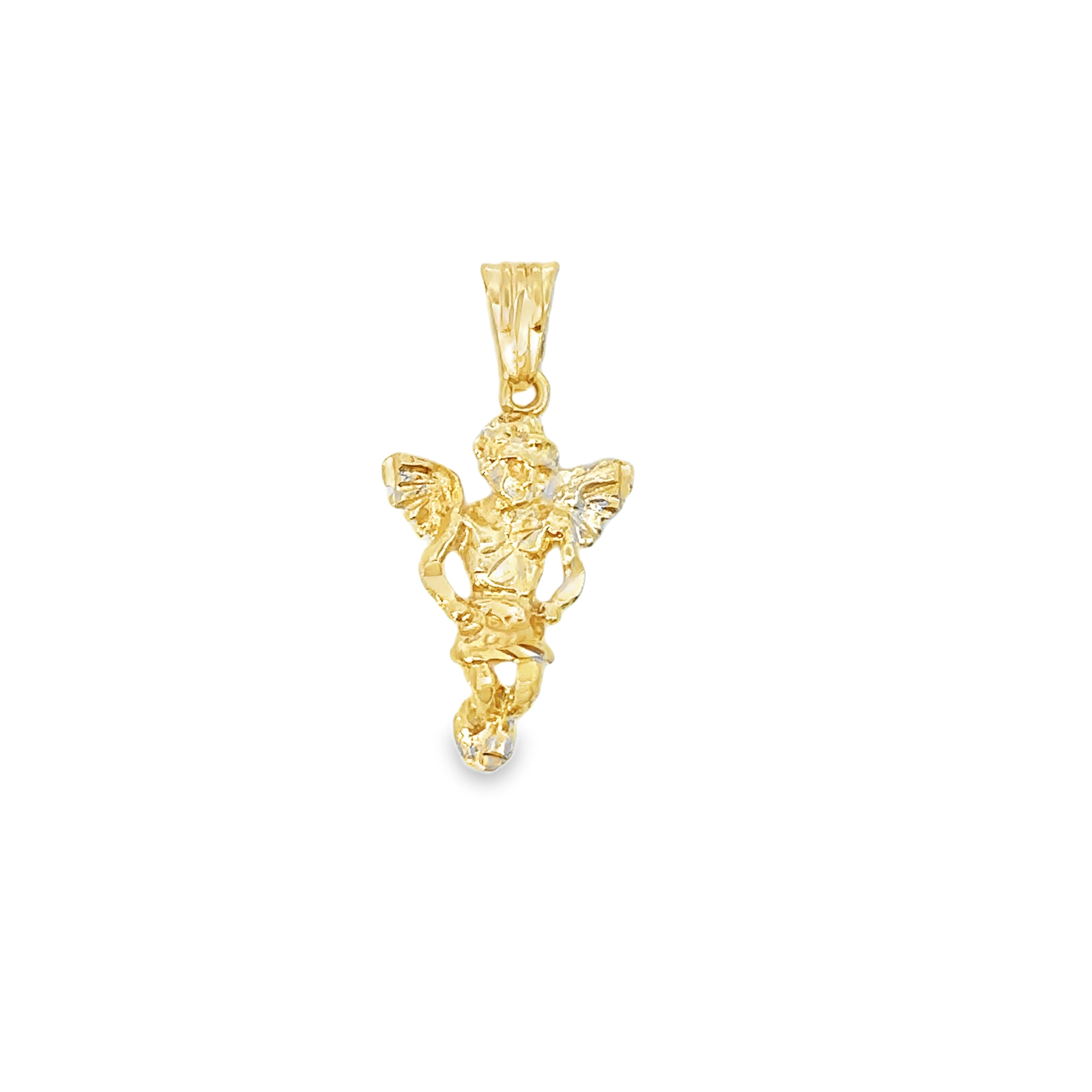 Estate Collection: 10K Yellow Gold Angel Pendant without Chain