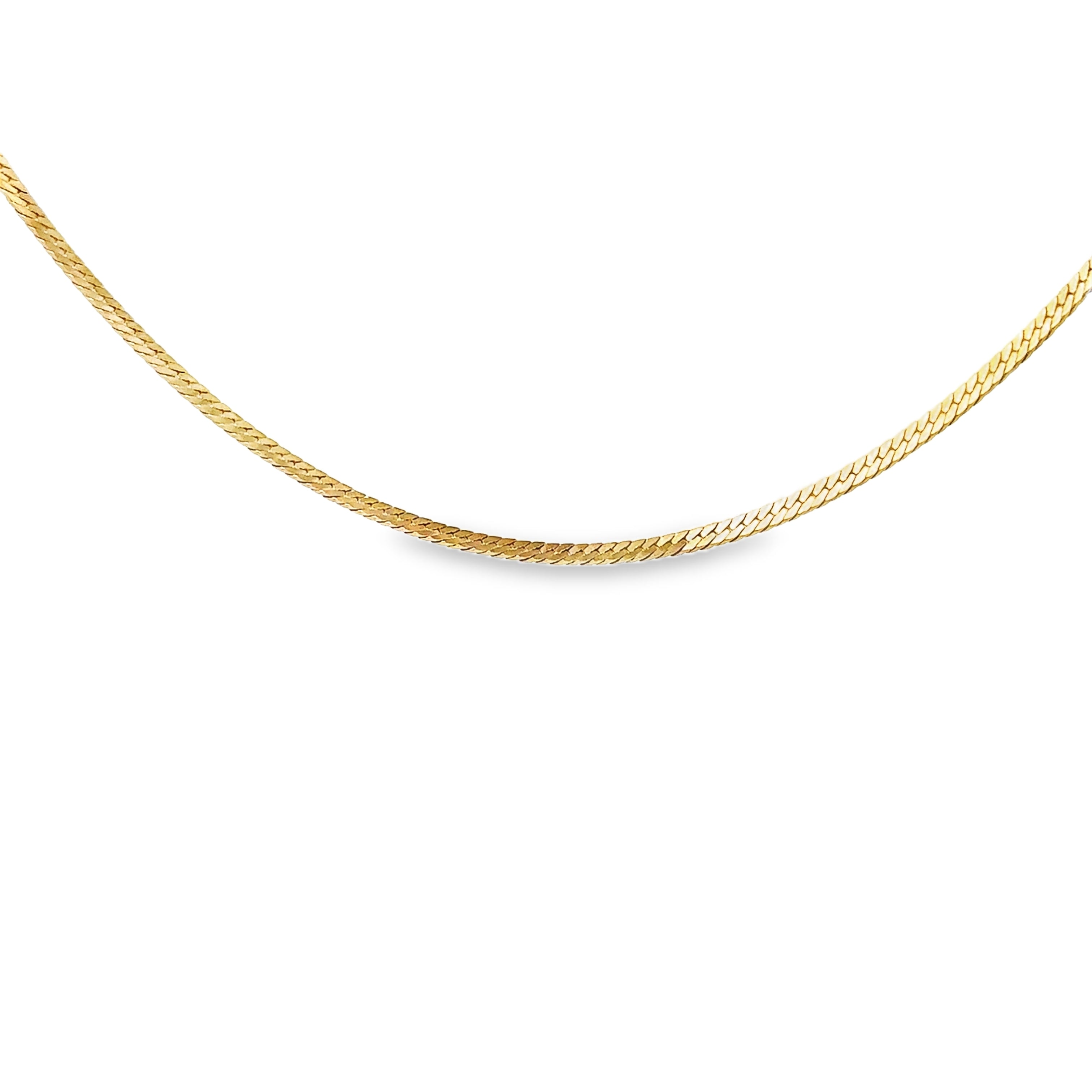 Estate 14K Yellow Gold 2.5MM 20" Herringbone Chain