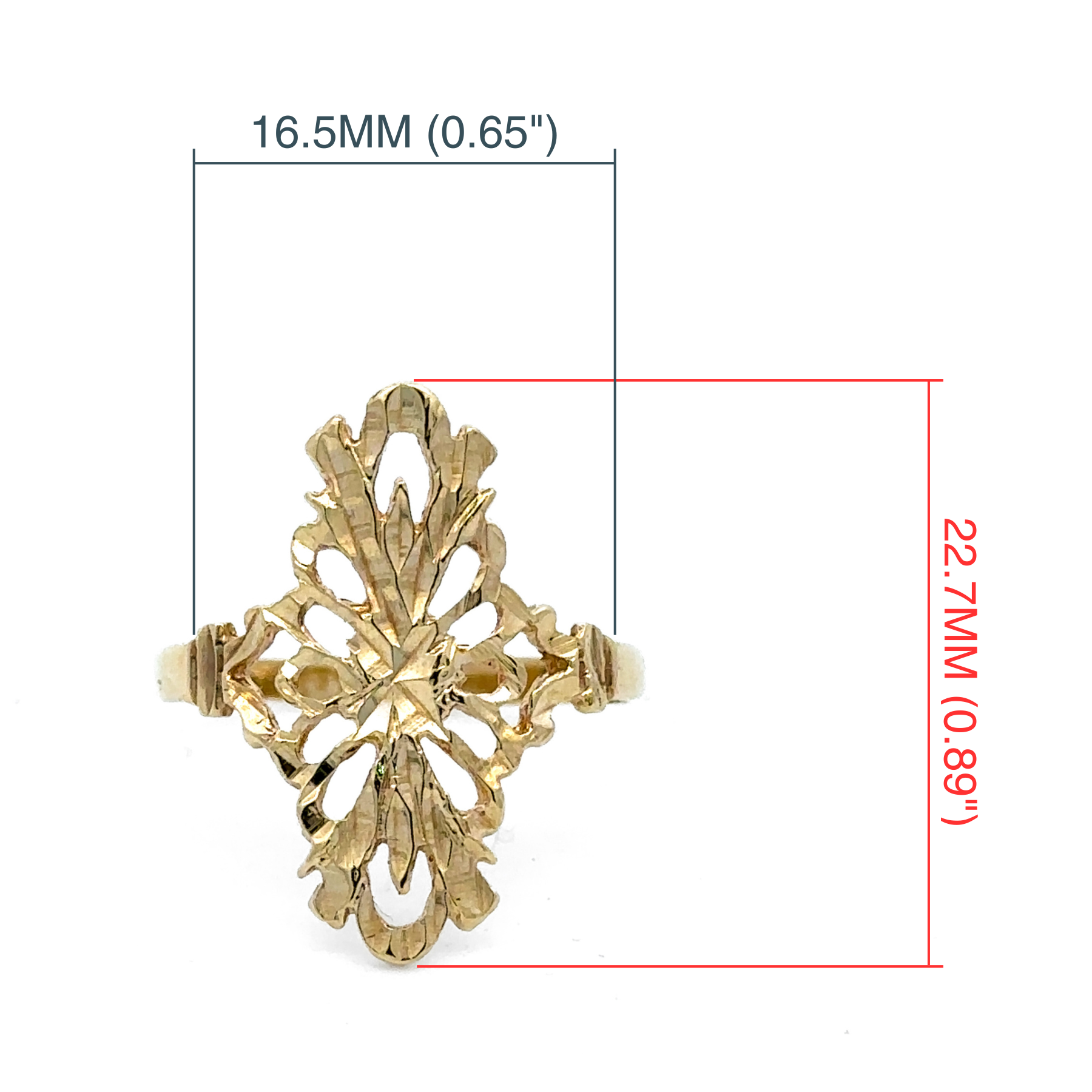 Estate Collection: 10K Yellow Gold Filigree Cut-Out Ring