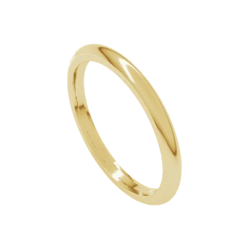 Estate Collection: 10K Yellow Gold 2MM Plain Wedding Band