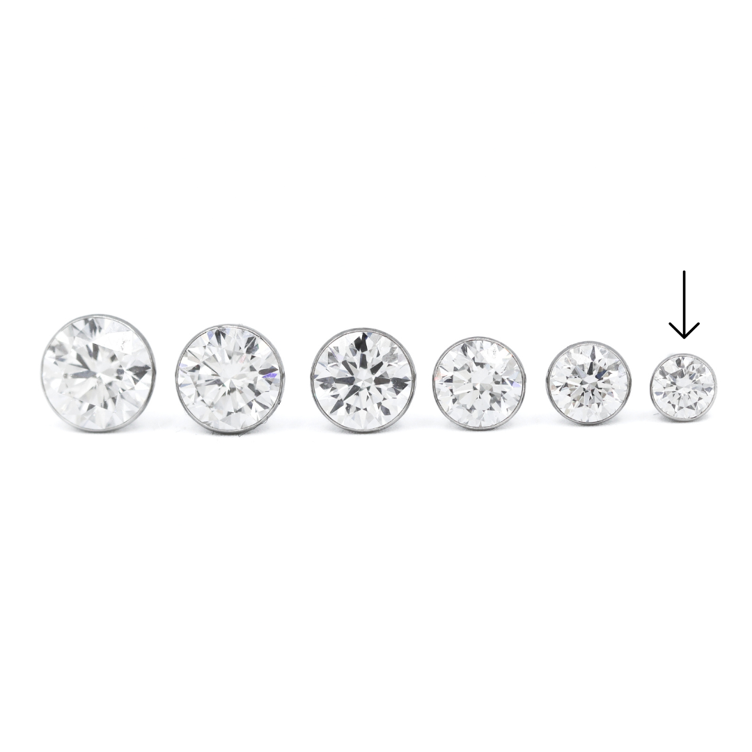 14K White Gold 0.5CTW. Lab-Grown Diamond Bezel-Set Martini Stud Earrings - ONLINE ONLY