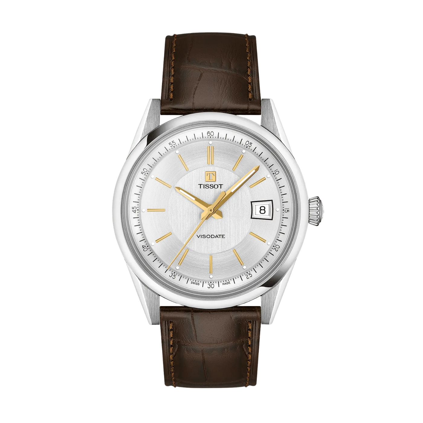 Tissot Visodate 39mm Men's Classical Traditional Swiss Automatic Two-Tone Dial Face Watch