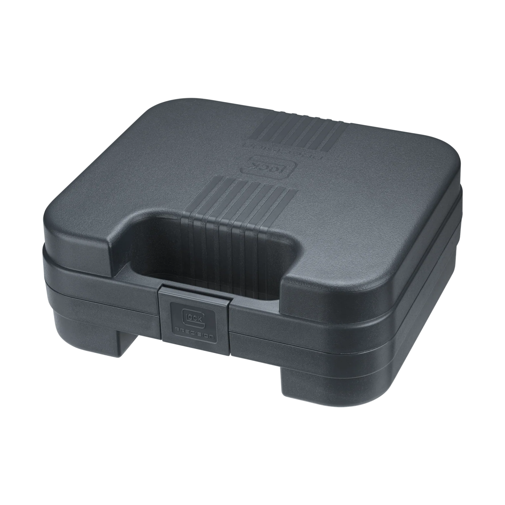 The closed case that your brand new Glock Watch comes in, in the color gray.