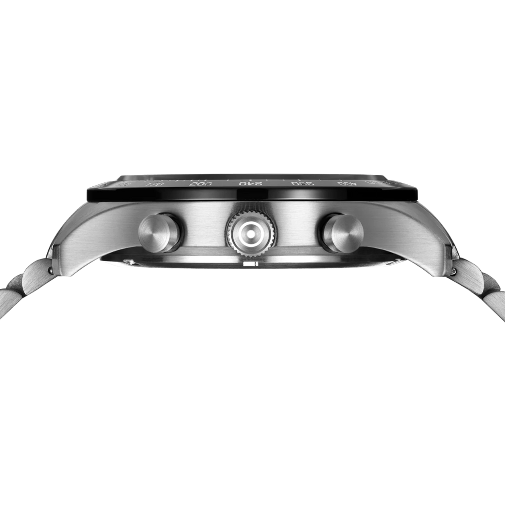 GLOCK Precision Silver-Tone Stainless Steel Chronograph Watch