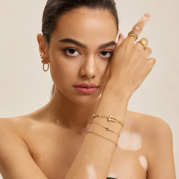 Ania Haie 14K Gold-Plated Two-Toned Arrow Chain Bracelet