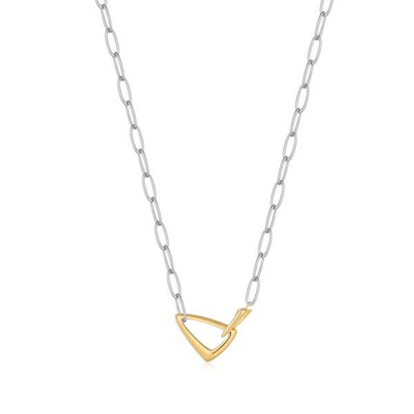 Ania Haie Sterling Silver Two-Tone Arrow Link Chunky Chain Necklace