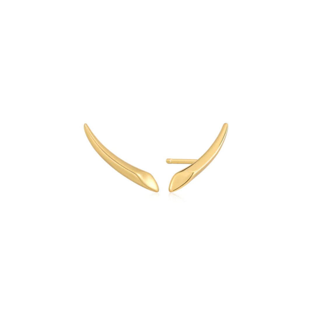 GOLD ARROW CLIMBER STUD EARRINGS