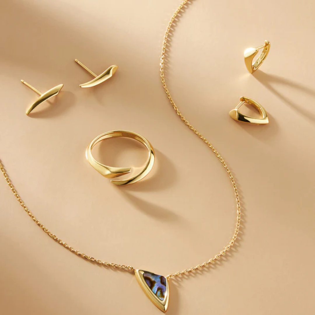 GOLD ARROW CLIMBER STUD EARRINGS