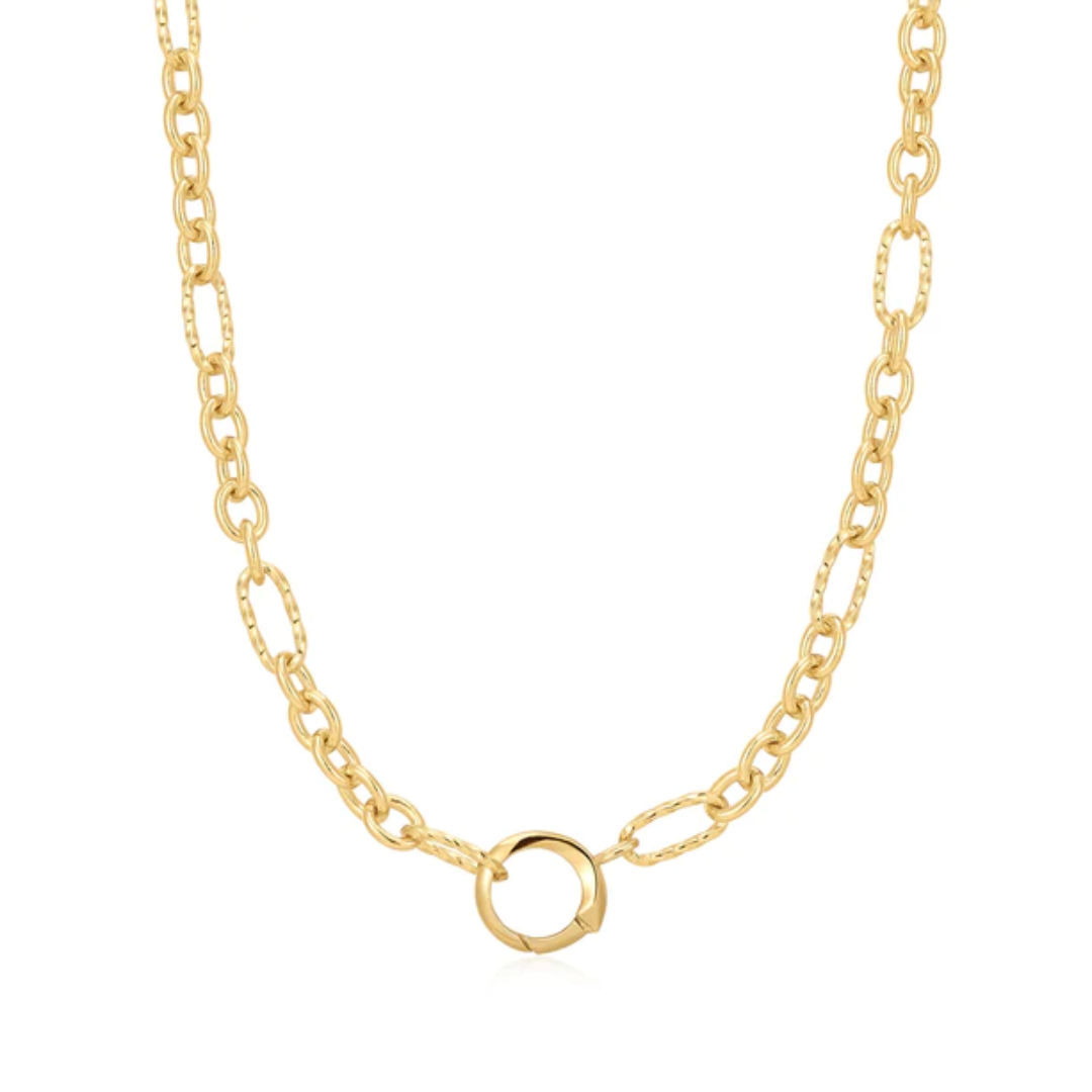 Ania Haie Gold-Plated Mixed Link Charm Chain Connector Necklace