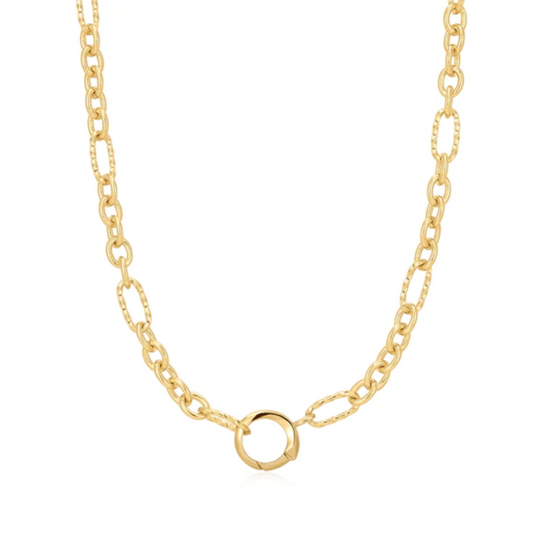 Ania Haie 14K Yellow Gold-Plated Mixed Link Charm Chain Connector Necklace