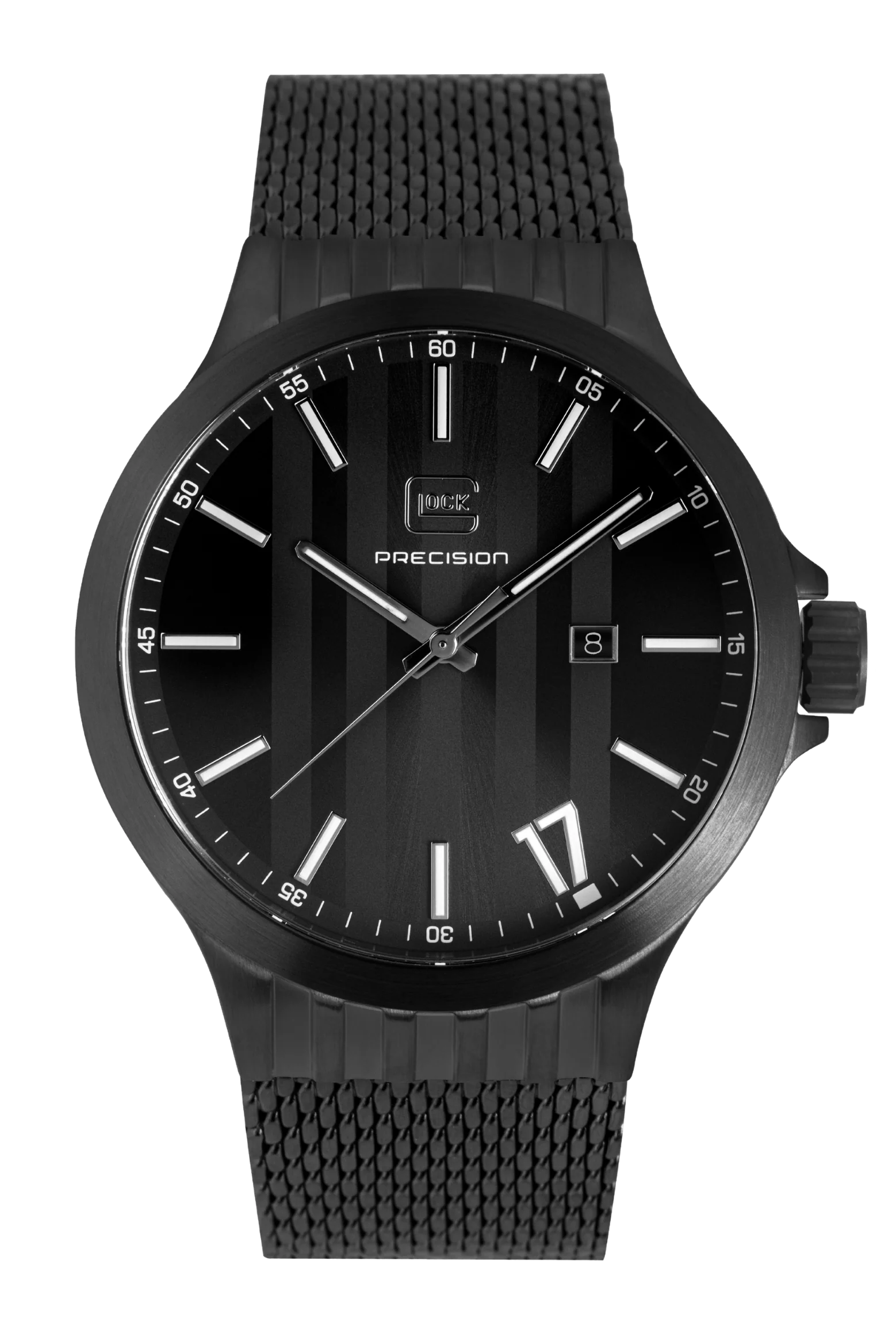 Black Stainless Steel With Mesh Strap Glock Watch