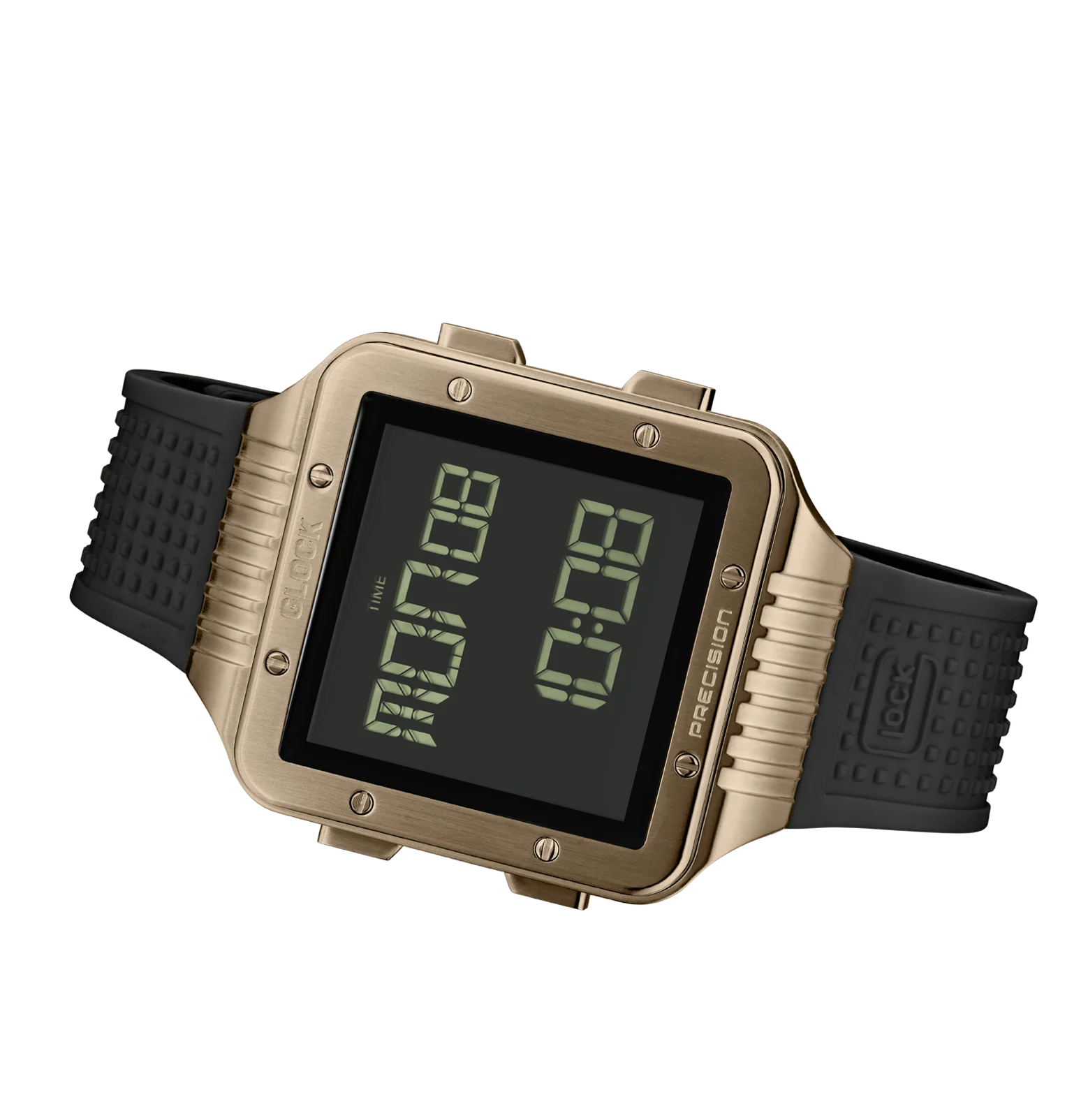 Coyote-tone Stainless Steel Digital Glock Watch