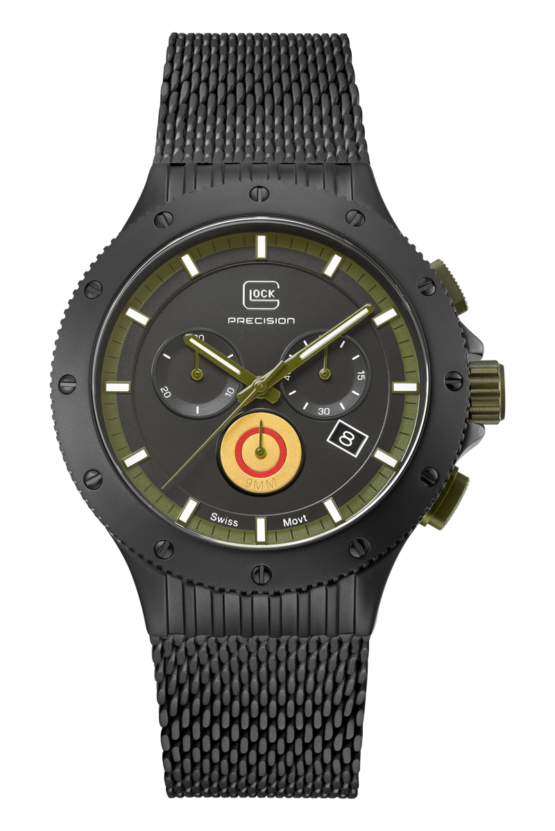 Limited Edition Black Titanium Glock Watch With Interchangeable Straps