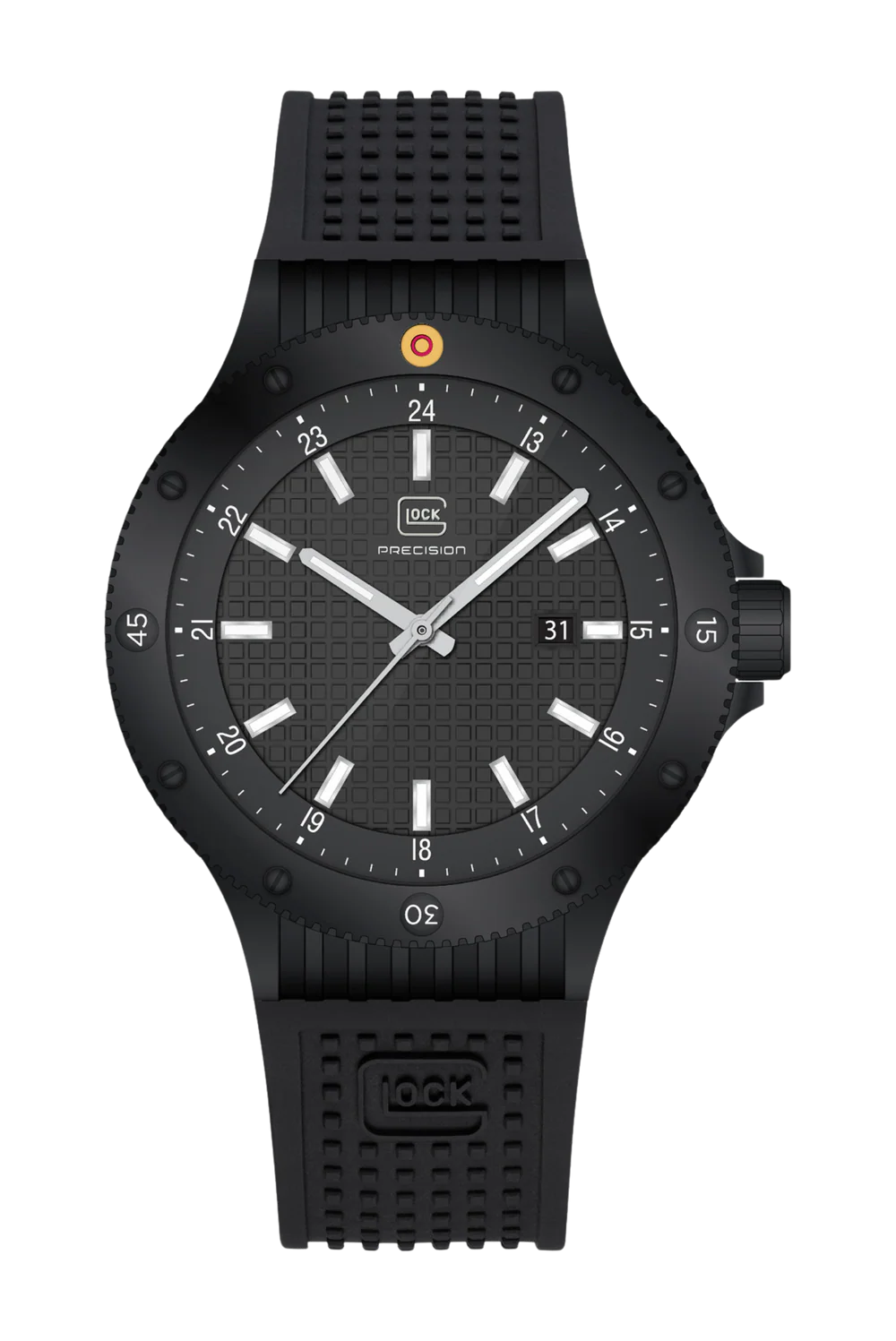 44 mm Black Stainless Steel Japanese Glock Watch