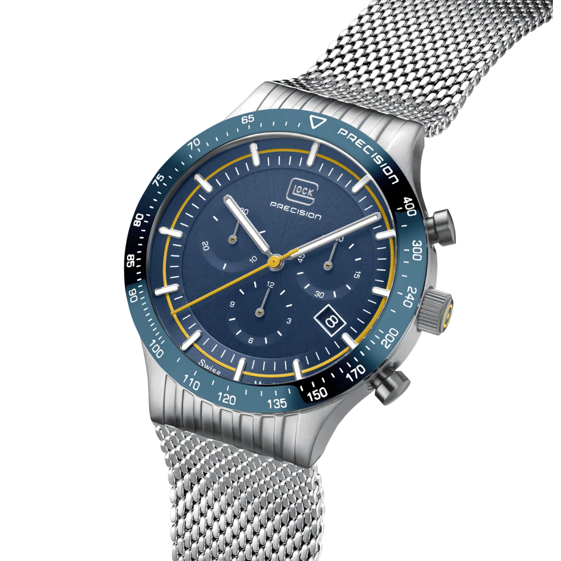 GLOCK Watch Super Sale - Stainless Steel Blue Face Precision Watch (GW-34-3-24)