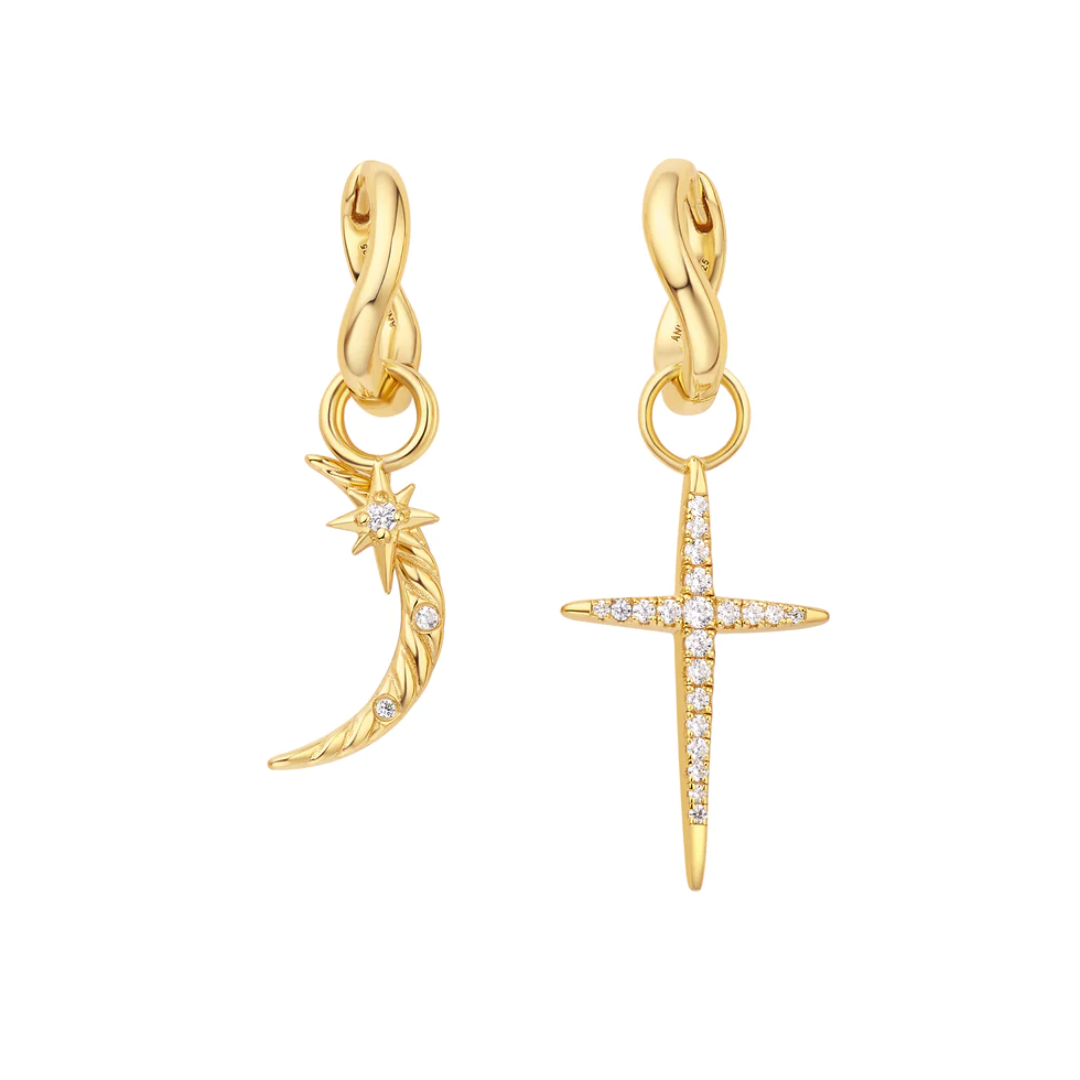 Ania Haie Gold-Plated Moon Earring Charm