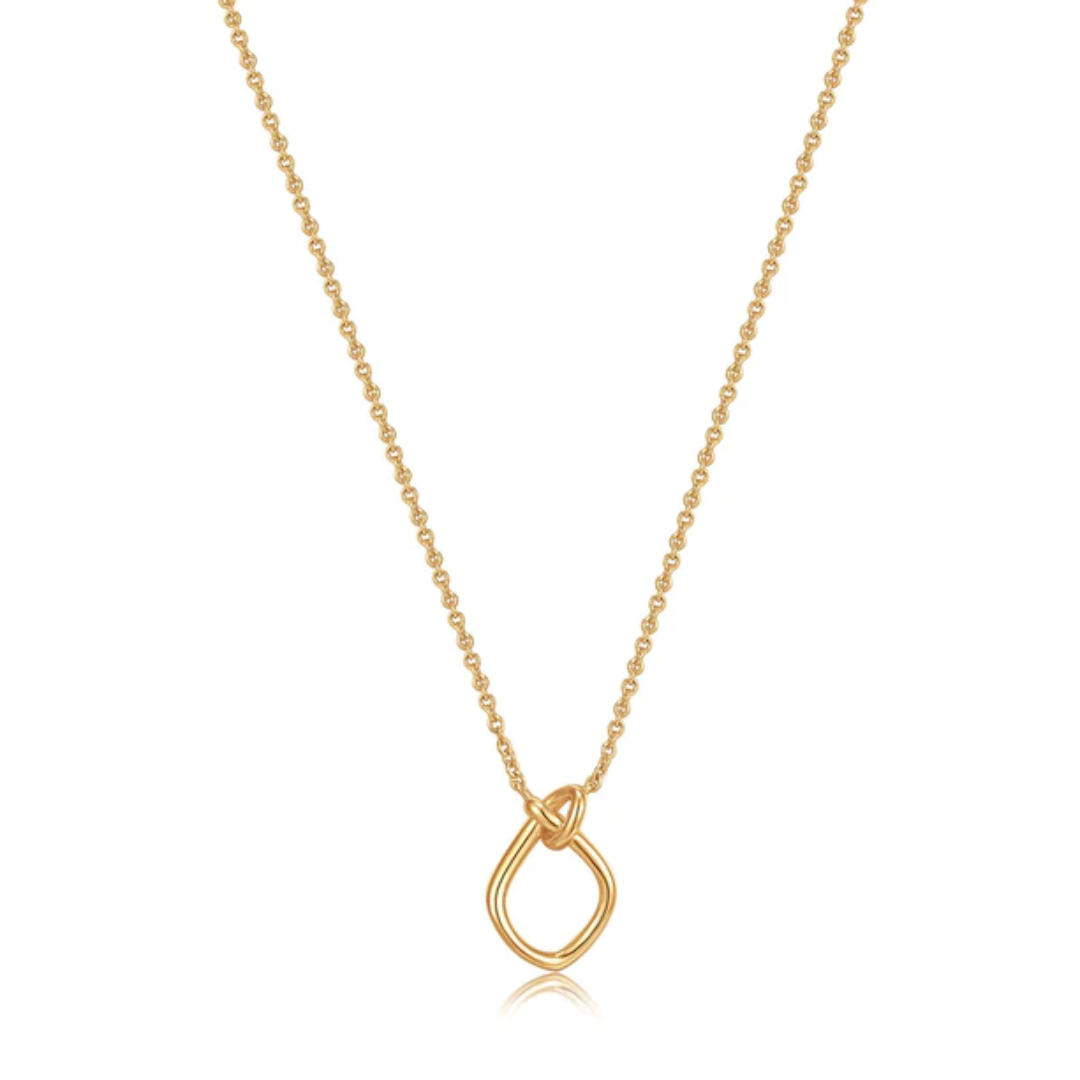 Ania Haie Gold-Plated Knot Pendant Necklace