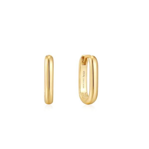 Ania Haie 14K Yellow Gold-Plated Oval Hoop Earrings