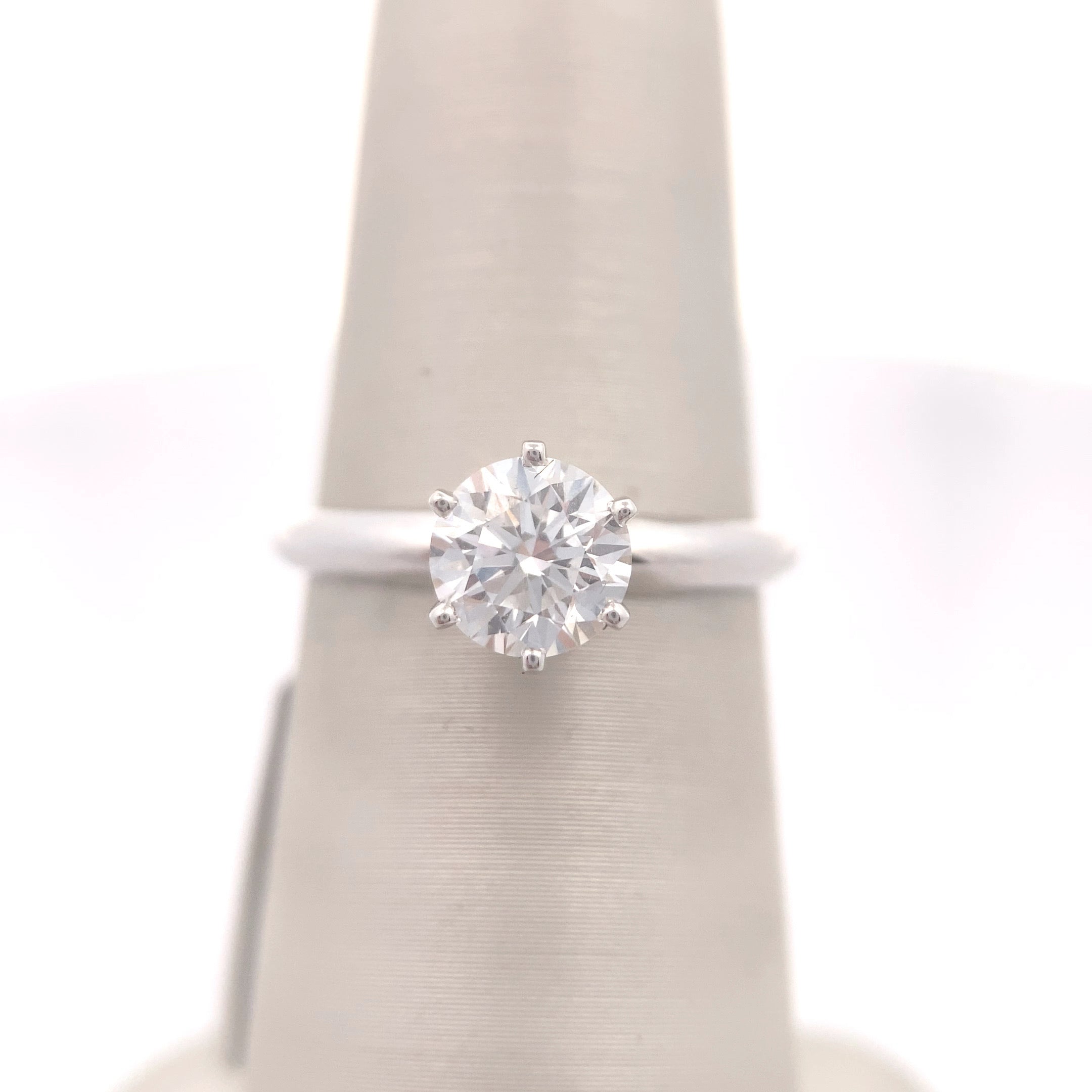 14K White Gold 1CT. Lab-Grown Diamond Solitaire Engagement Ring