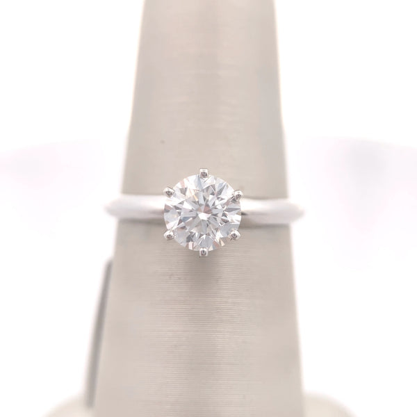 14K White Gold 1CT. Lab-Grown Diamond Solitaire Engagement Ring