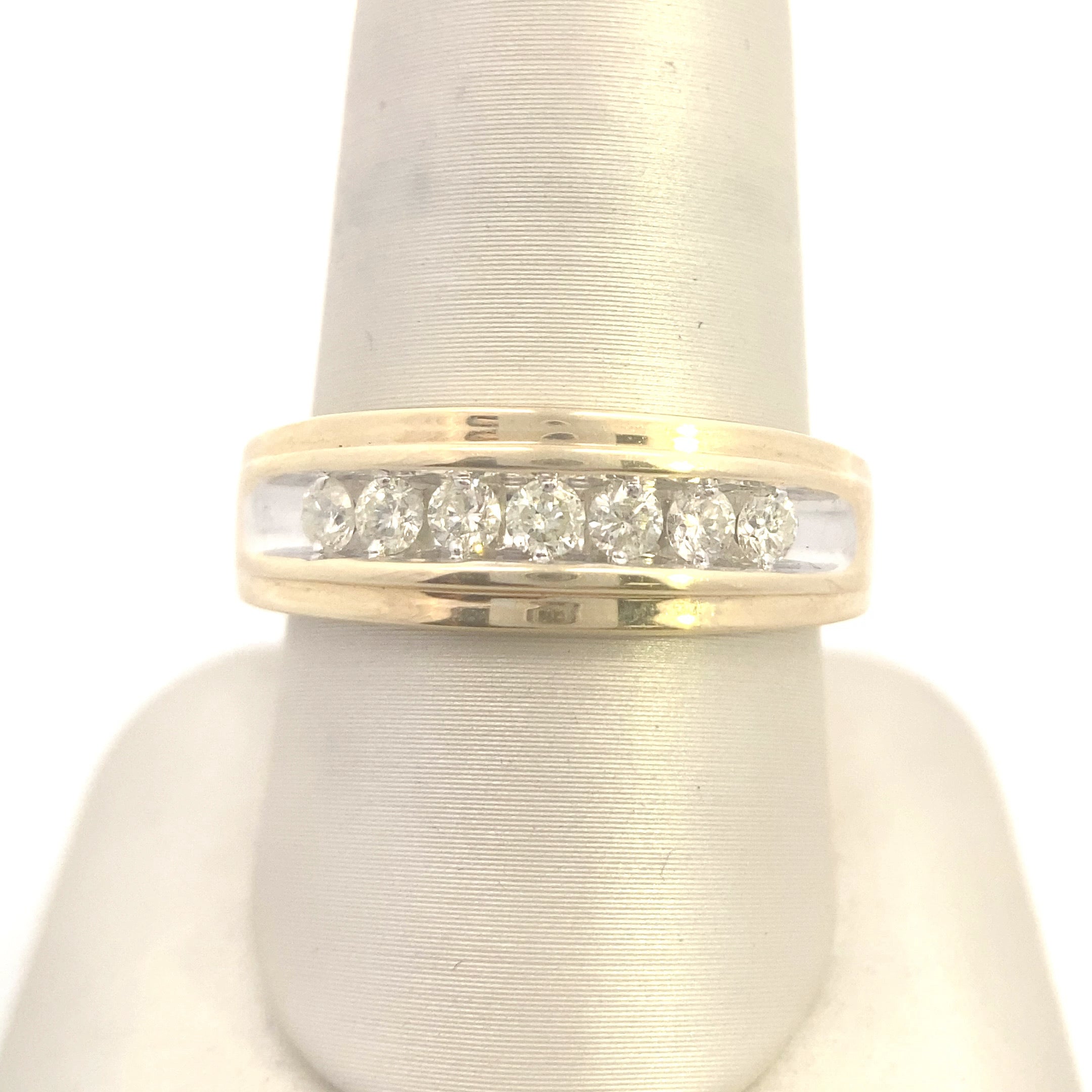 10K Yellow Gold 1/2CT. Men's Diamond Wedding Band