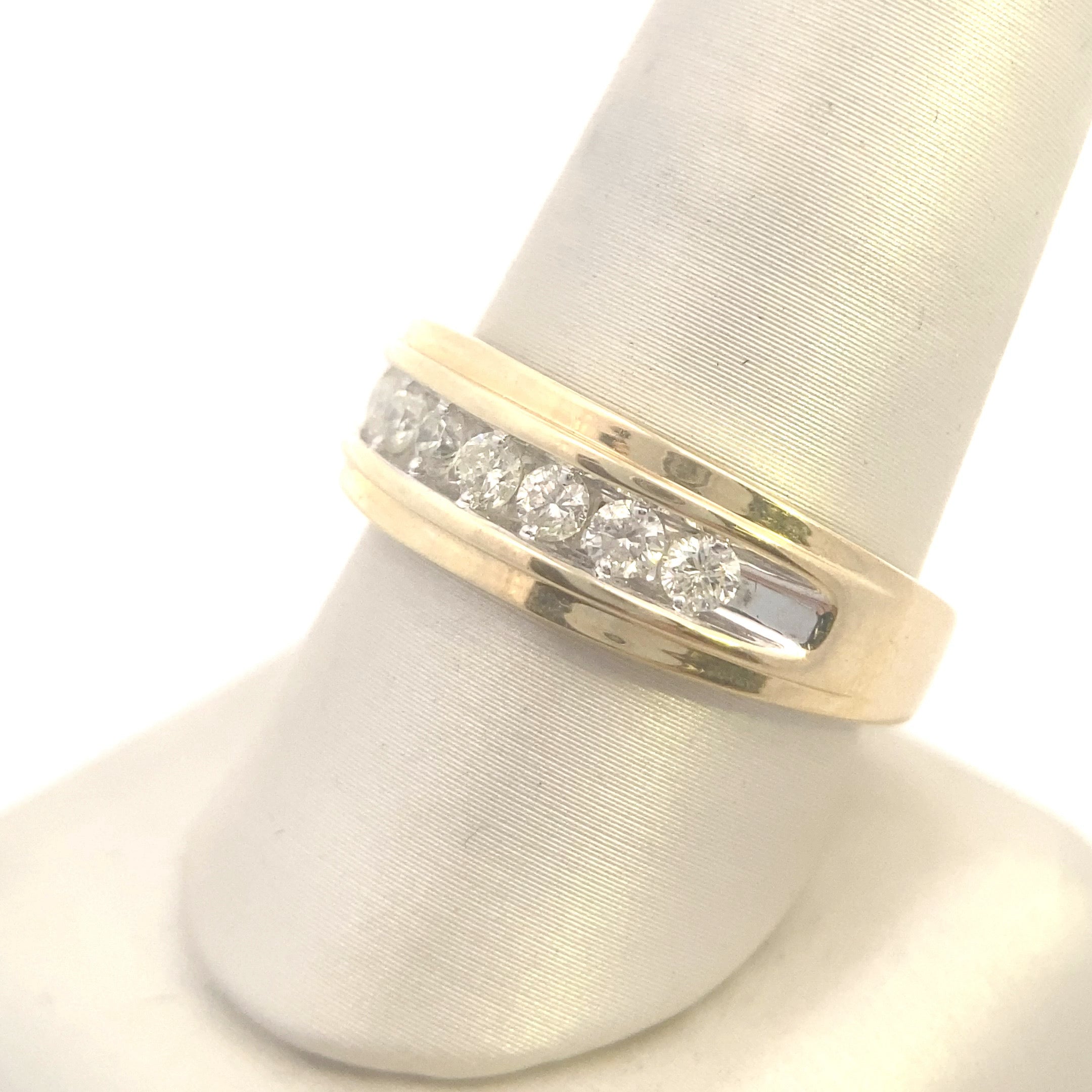 10K Yellow Gold 1/2CT. Men's Diamond Wedding Band