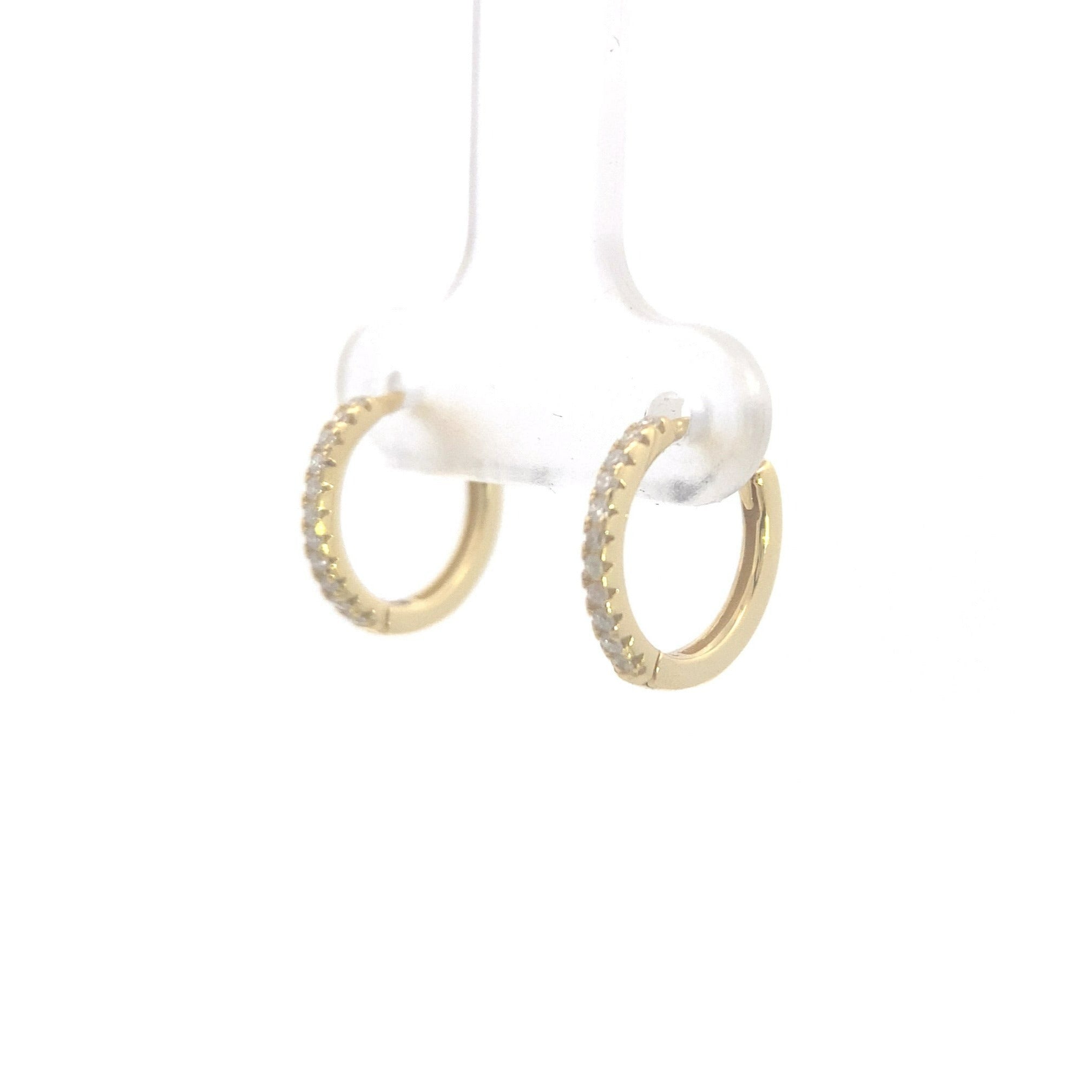 Yellow Gold-Plated Sterling Silver 1/4CT. Petite Moissanite Hoops