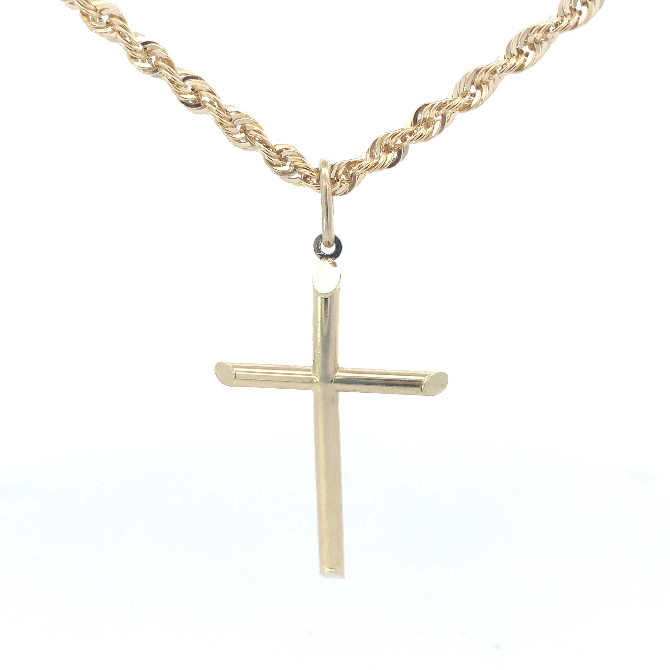 10K Yellow Gold Men's Cross Piece