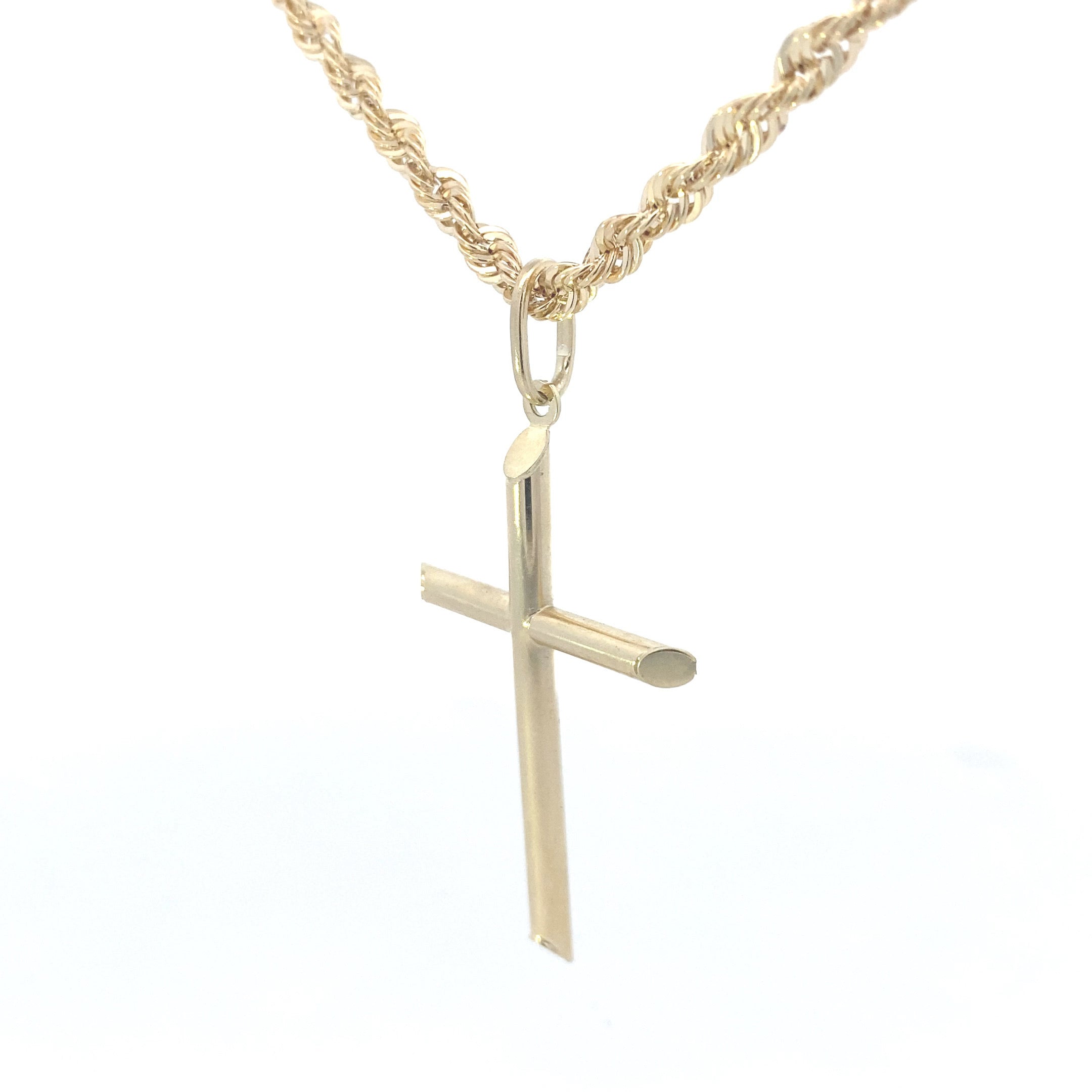 10K Yellow Gold Men's Cross Piece