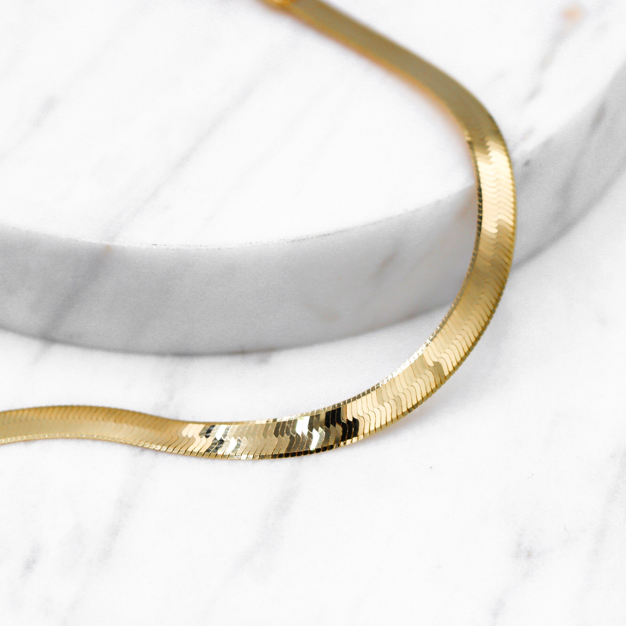 Estate Collection: 14K Yellow Gold 3MM 22" Herringbone Chain