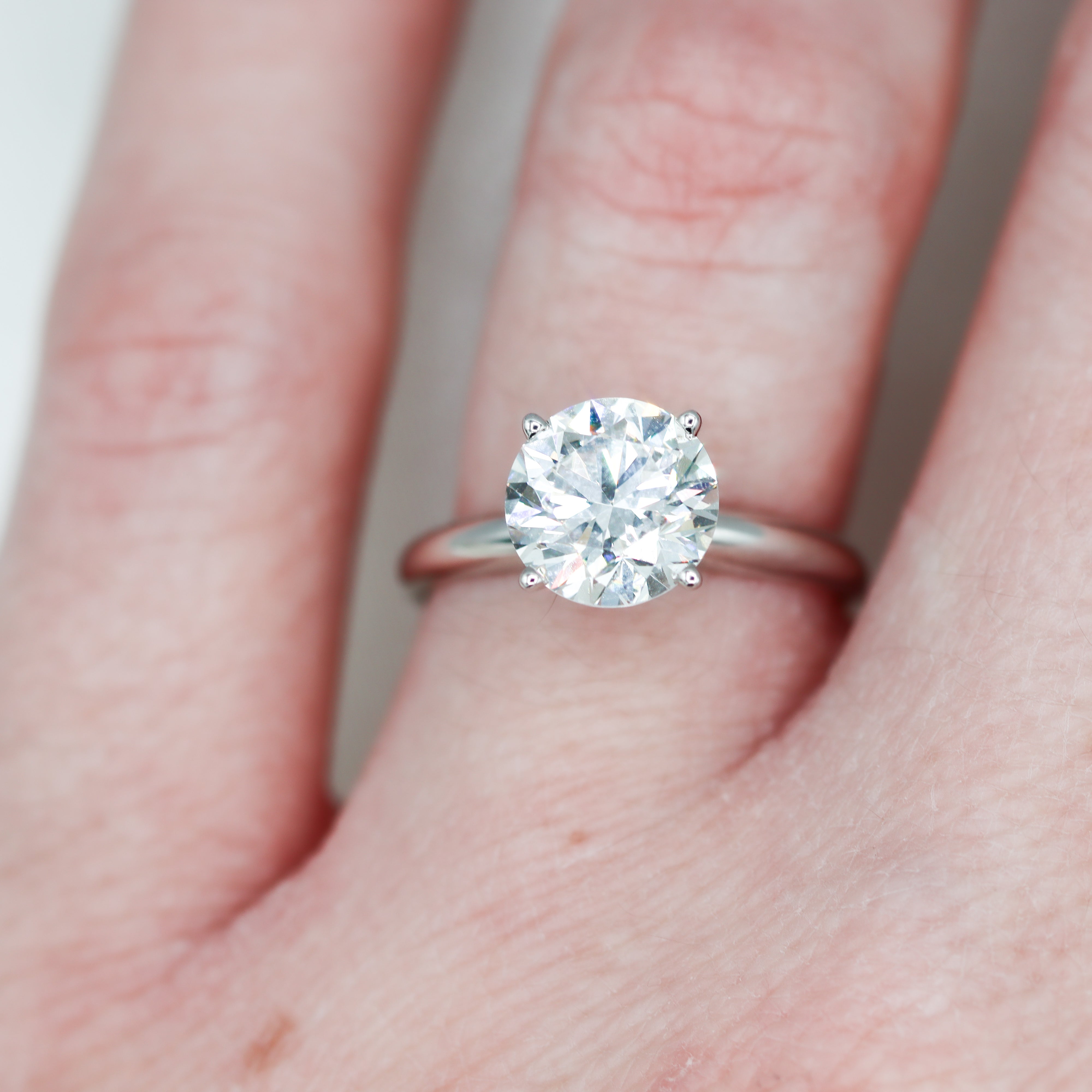 The "Karen" — 14K White Gold 2.5CTW. Certified Lab-Grown Diamond Solitaire Ring