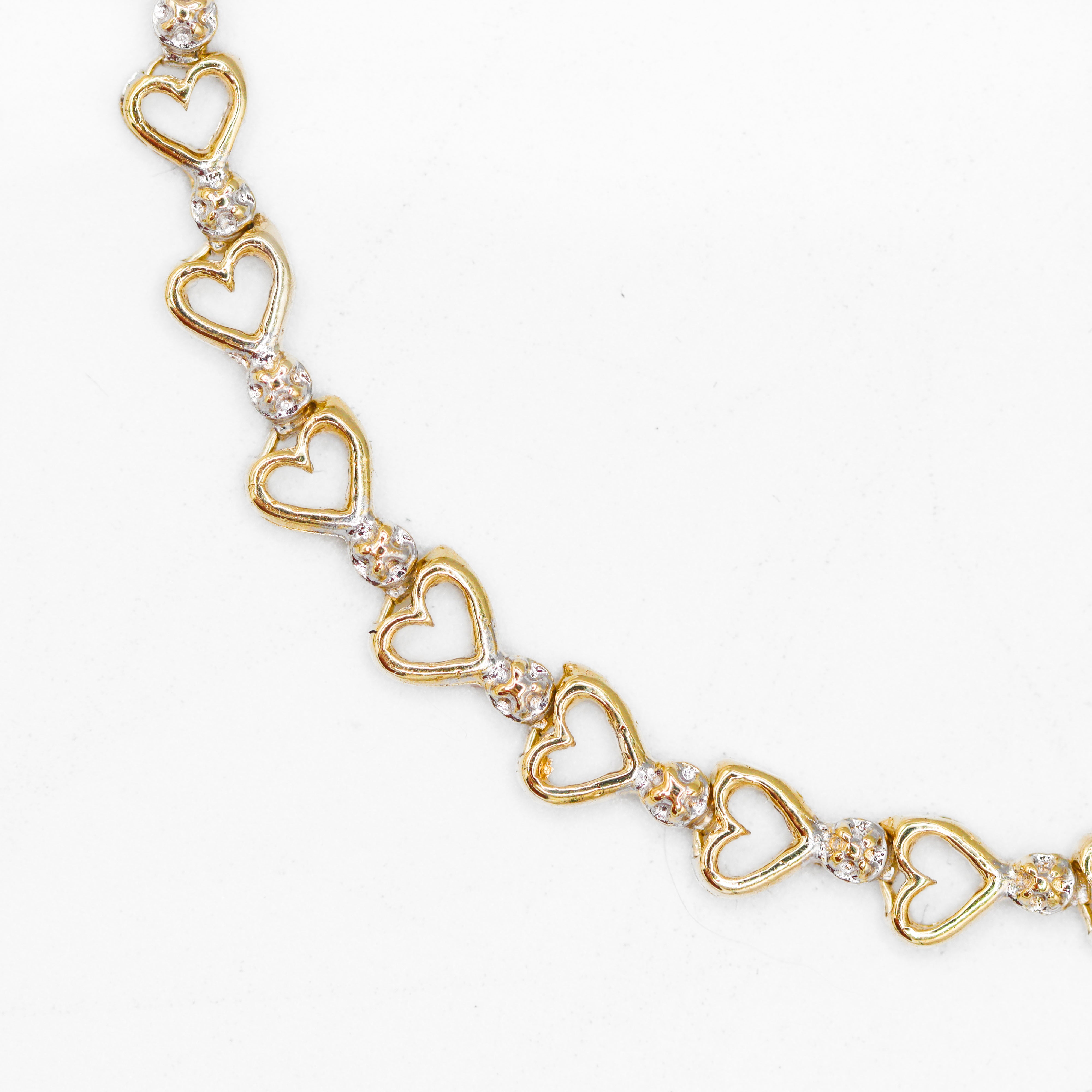 Estate Collection: 10K Yellow Gold Heart Bracelet