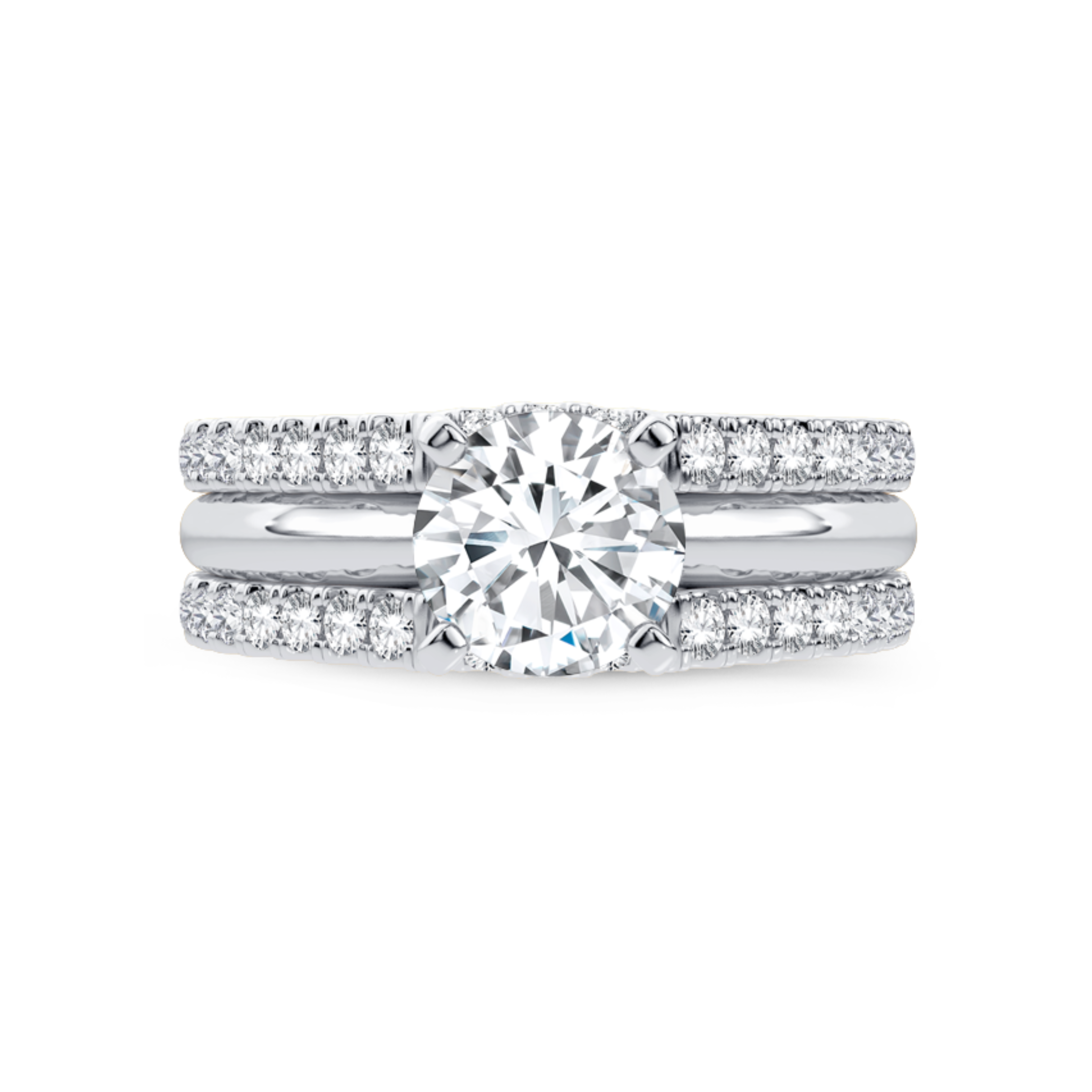 10K White Gold 0.50CTW. Lab-Grown Diamond Ring Enhancer