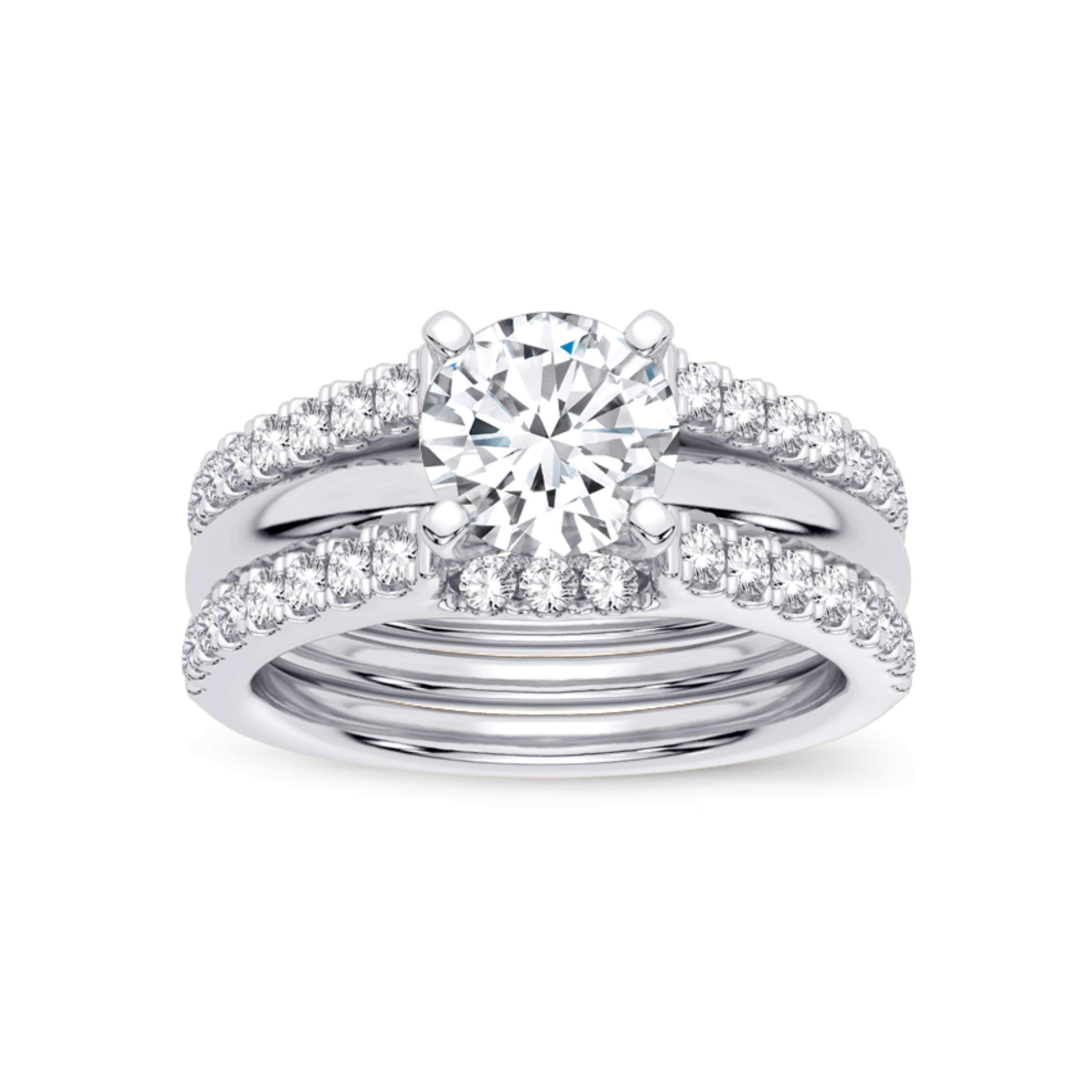 10K White Gold 0.50CTW. Lab-Grown Diamond Ring Enhancer