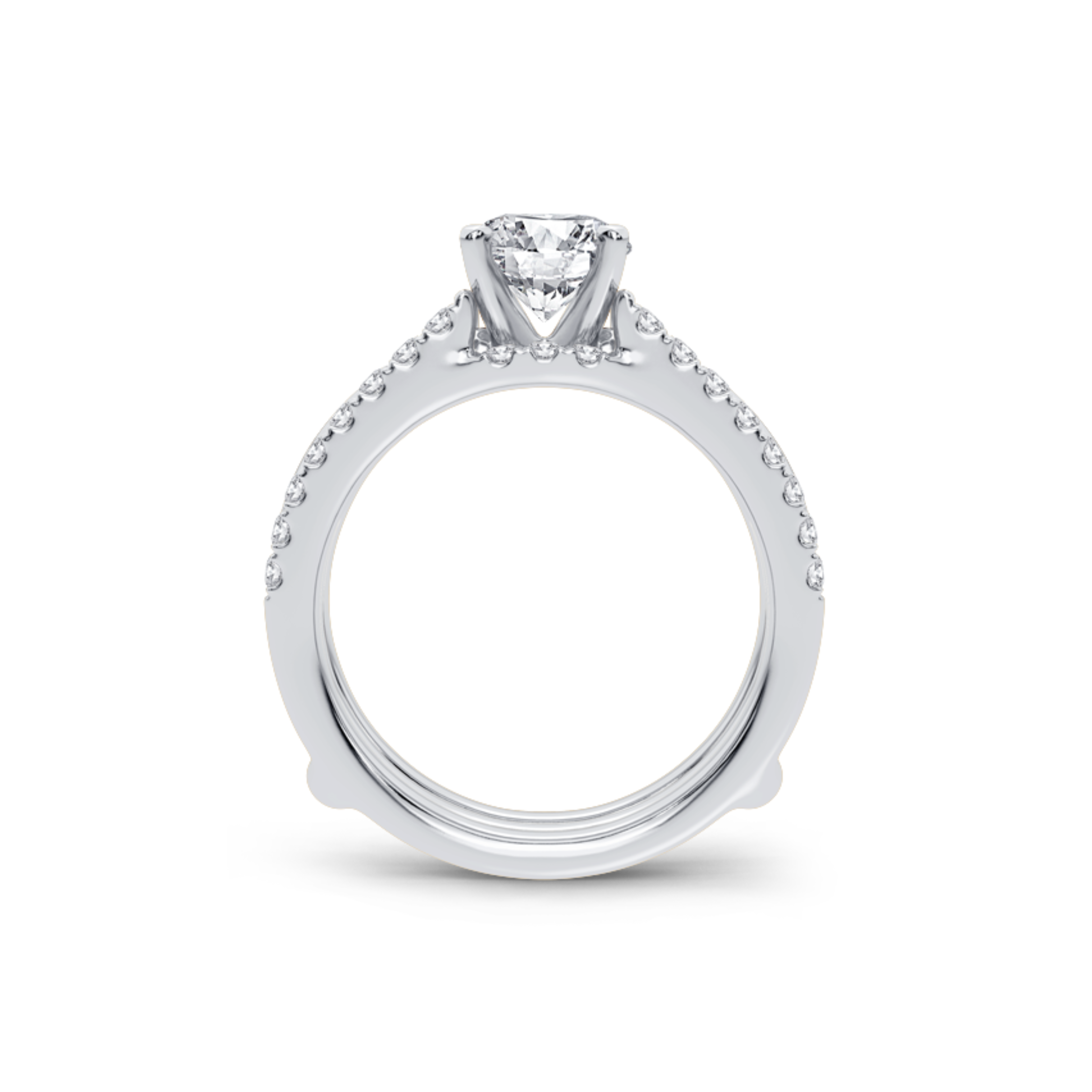 10K White Gold 0.50CTW. Lab-Grown Diamond Ring Enhancer