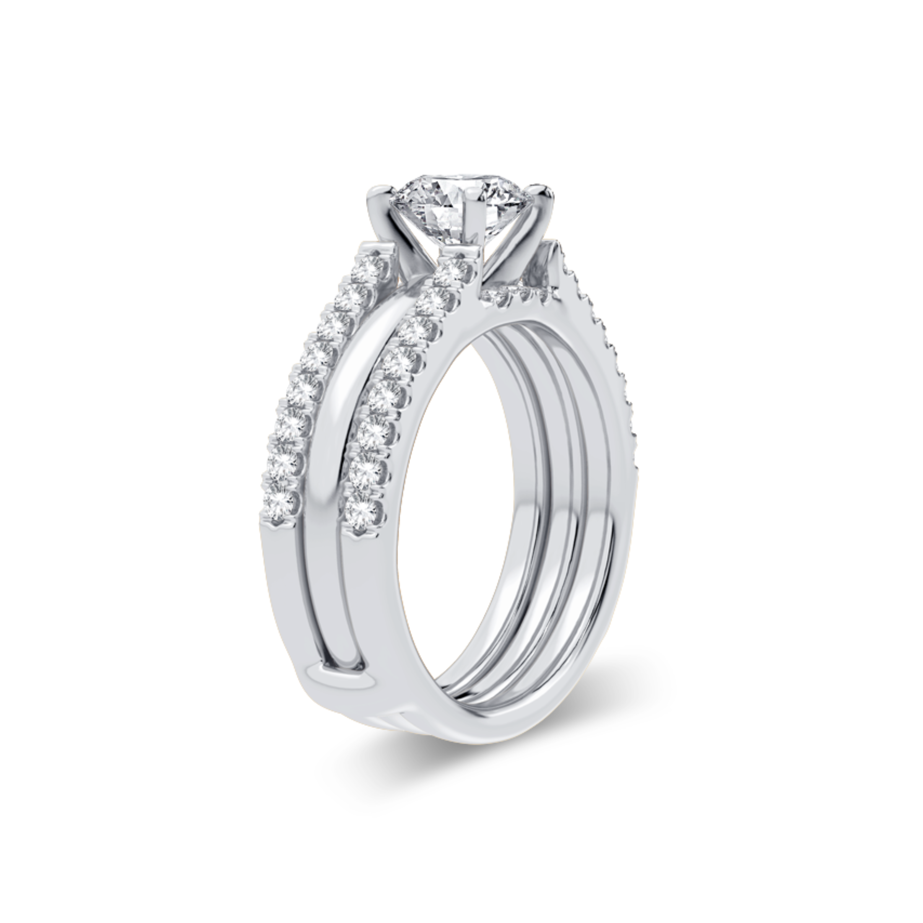 10K White Gold 0.50CTW. Lab-Grown Diamond Ring Enhancer