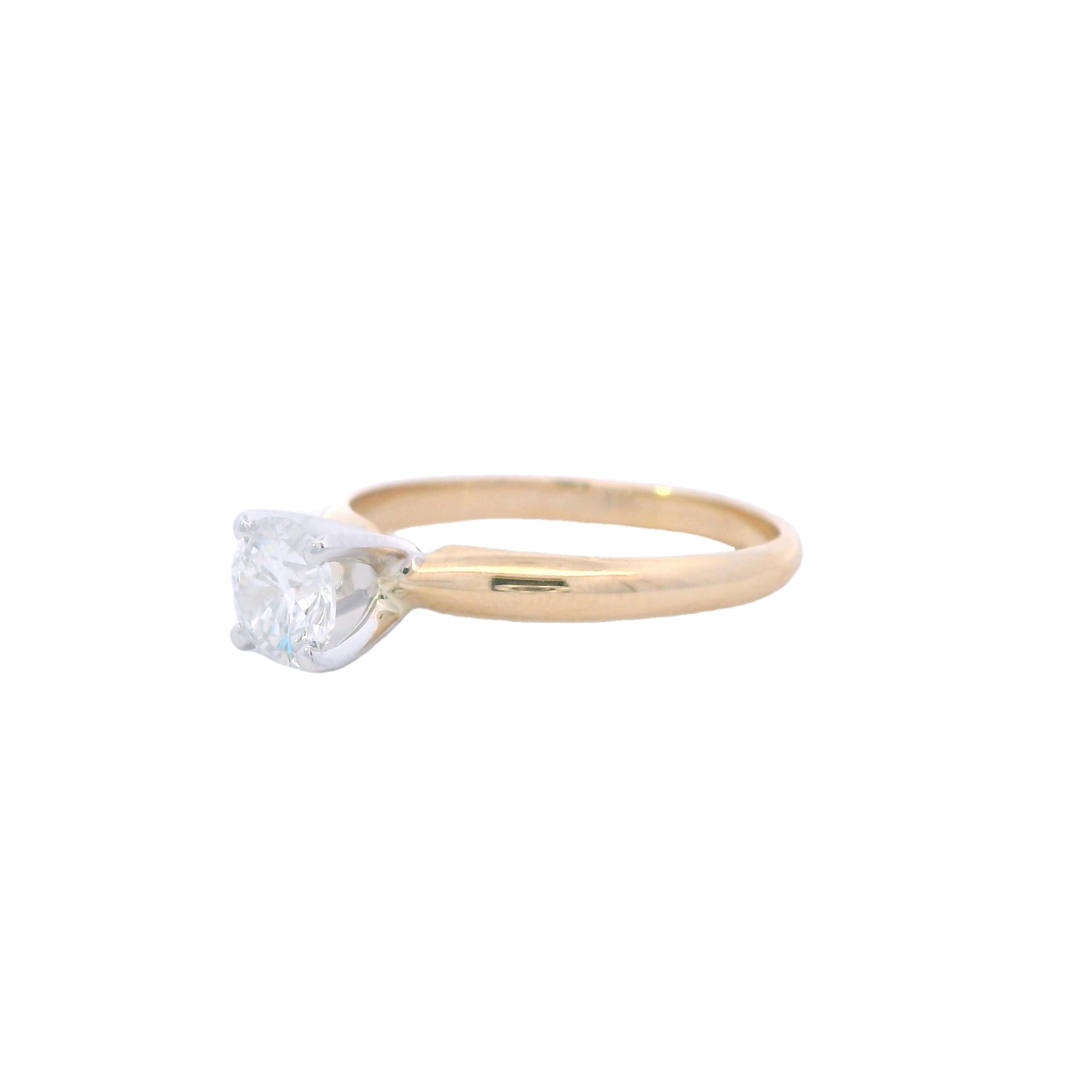 14K Yellow Gold 2/3CT. Round Lab-Grown Diamond Solitaire Ring