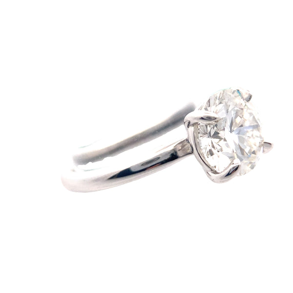 CERTIFIED 14K White Gold 3CT. Lab-Grown Diamond Solitaire Engagement Ring