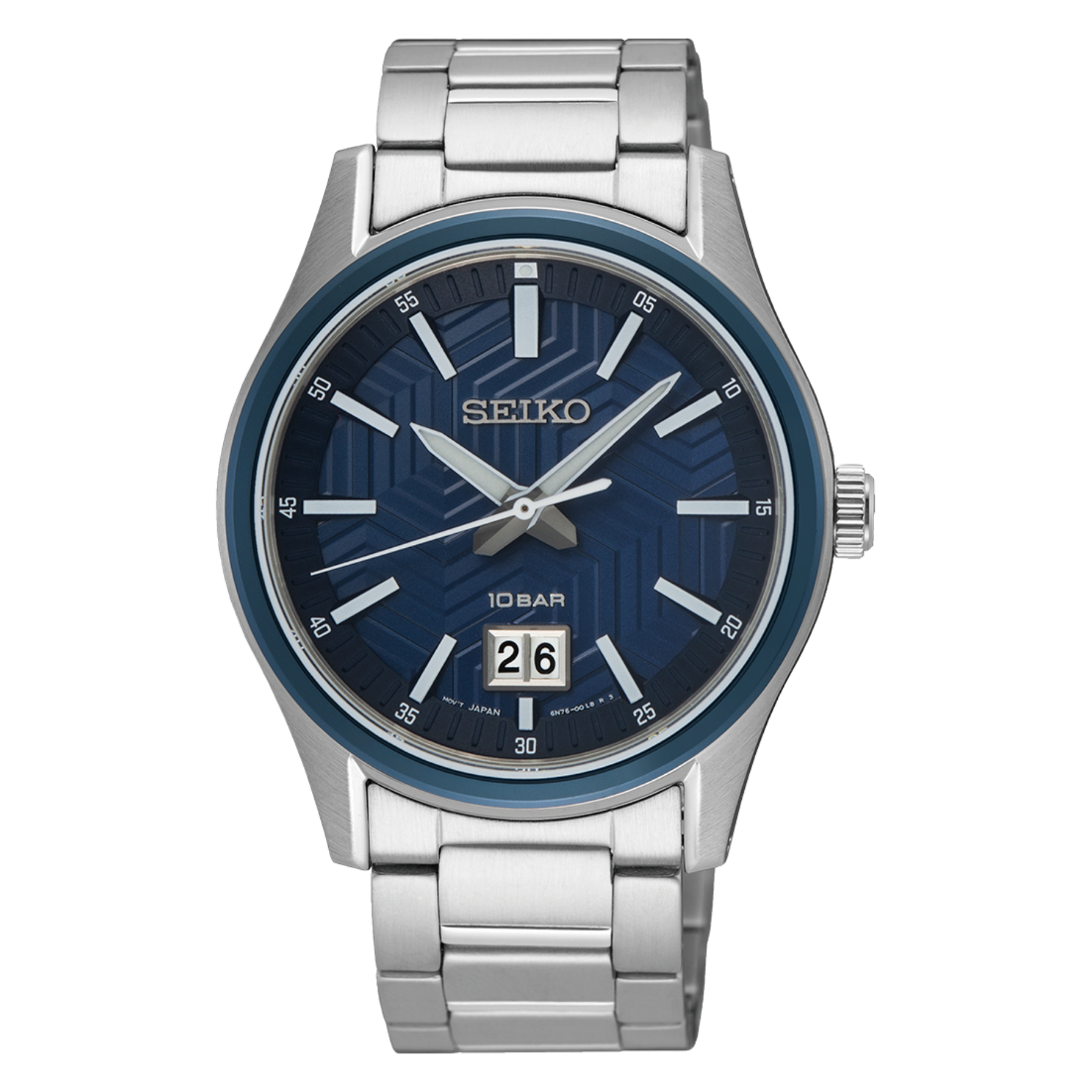 SEIKO MEN'S ESSENTIALS Stainless Steel Quartz Blue-Dial Watch