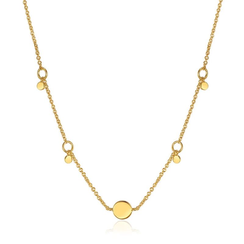 Ania Haie Gold  Geometry Drop Discs Necklace
