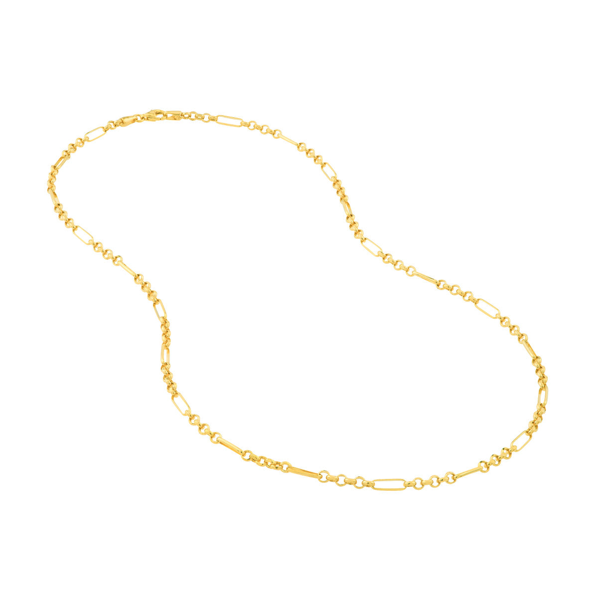 14k Yellow Gold 18" 2.80mm Hollow Rolo Necklace